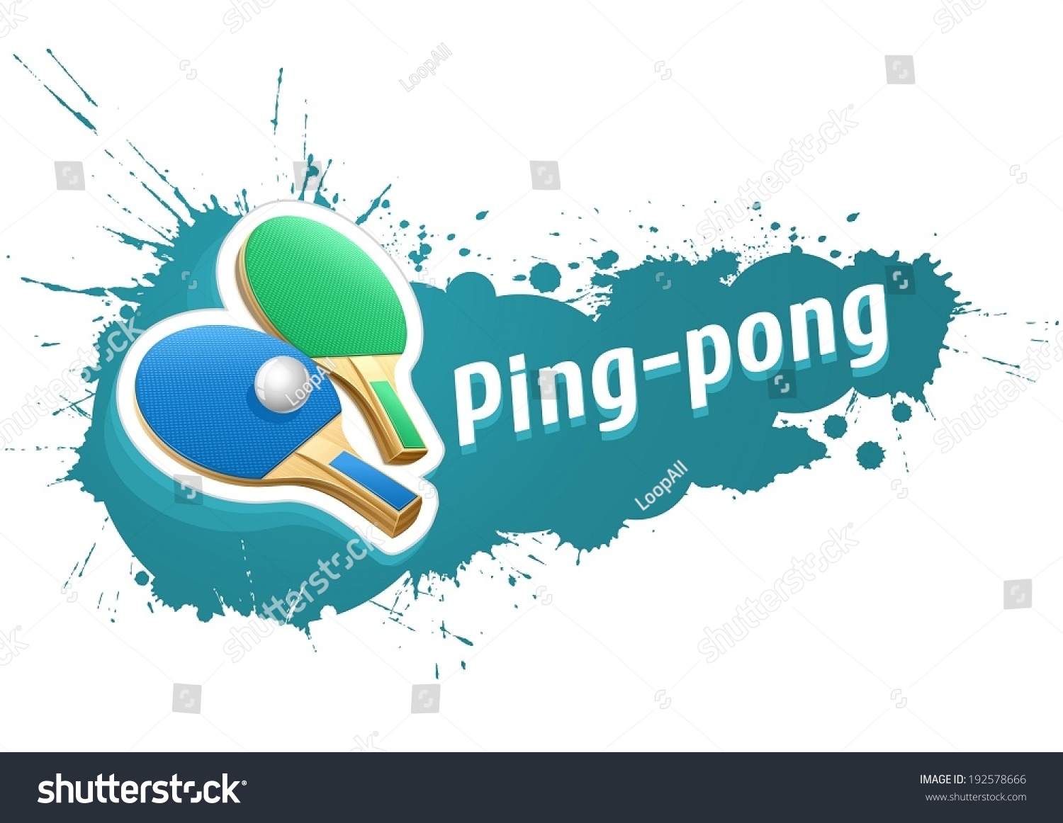 Pingpong Table Tennis Rackets Ball On Stock Vector (royalty Free 