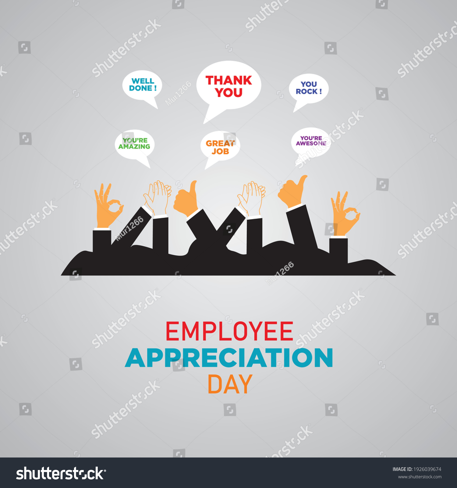 Employee Appreciation Day First Friday March Stock Vector (Royalty Free ...