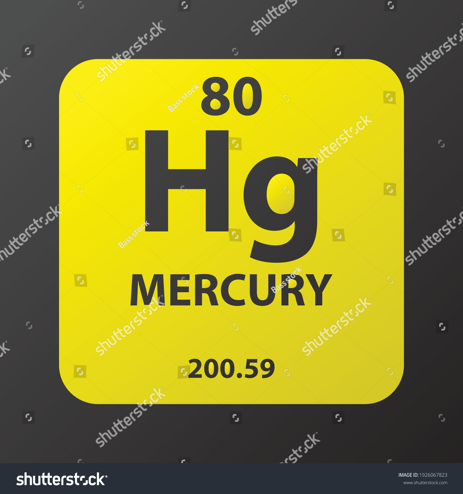 Hg Mercury Transition Metal Chemical Element Stock Vector (Royalty Free ...