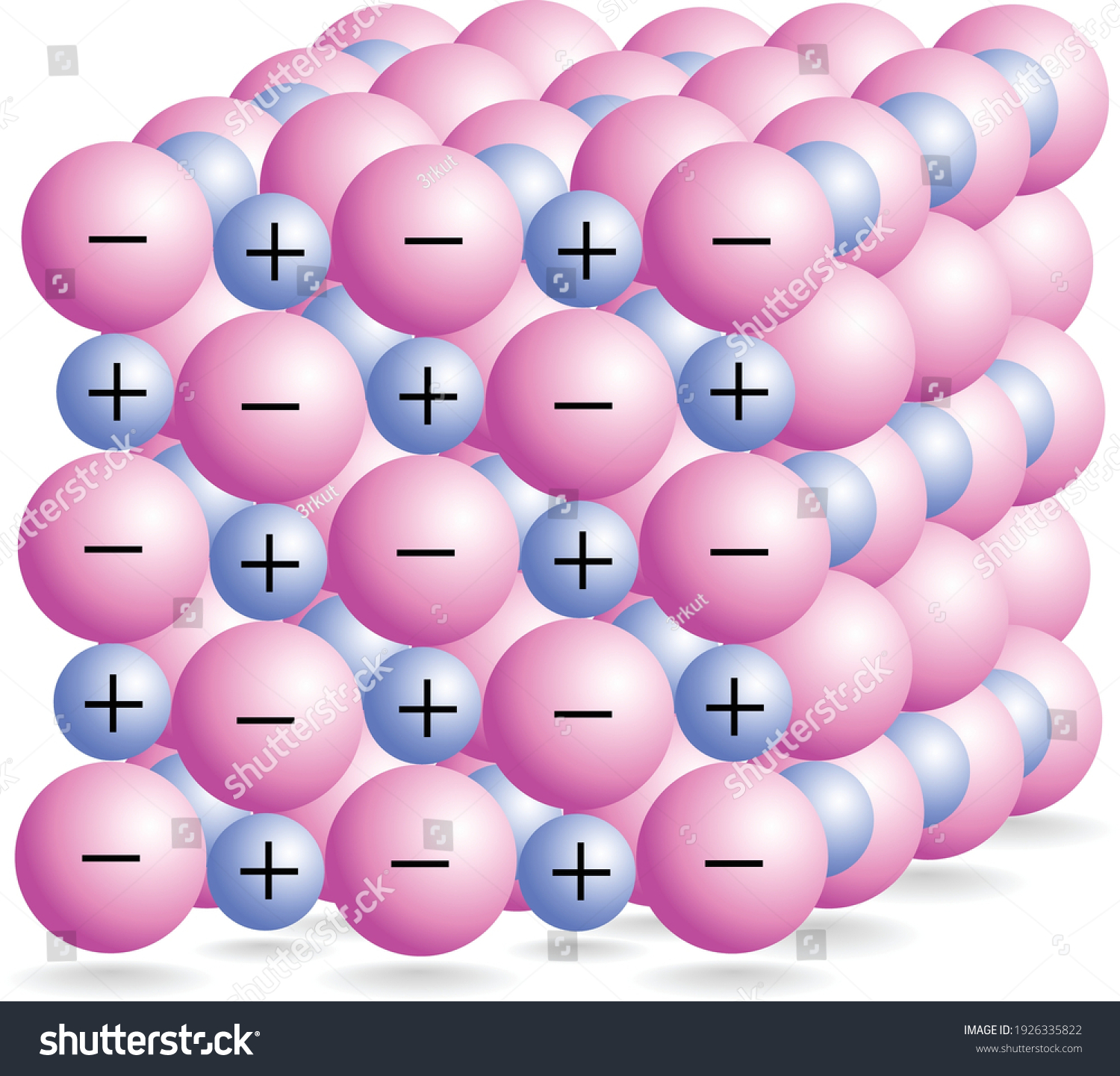 vektor-stok-crystal-lattice-structure-ionic-compounds-ionic-tanpa