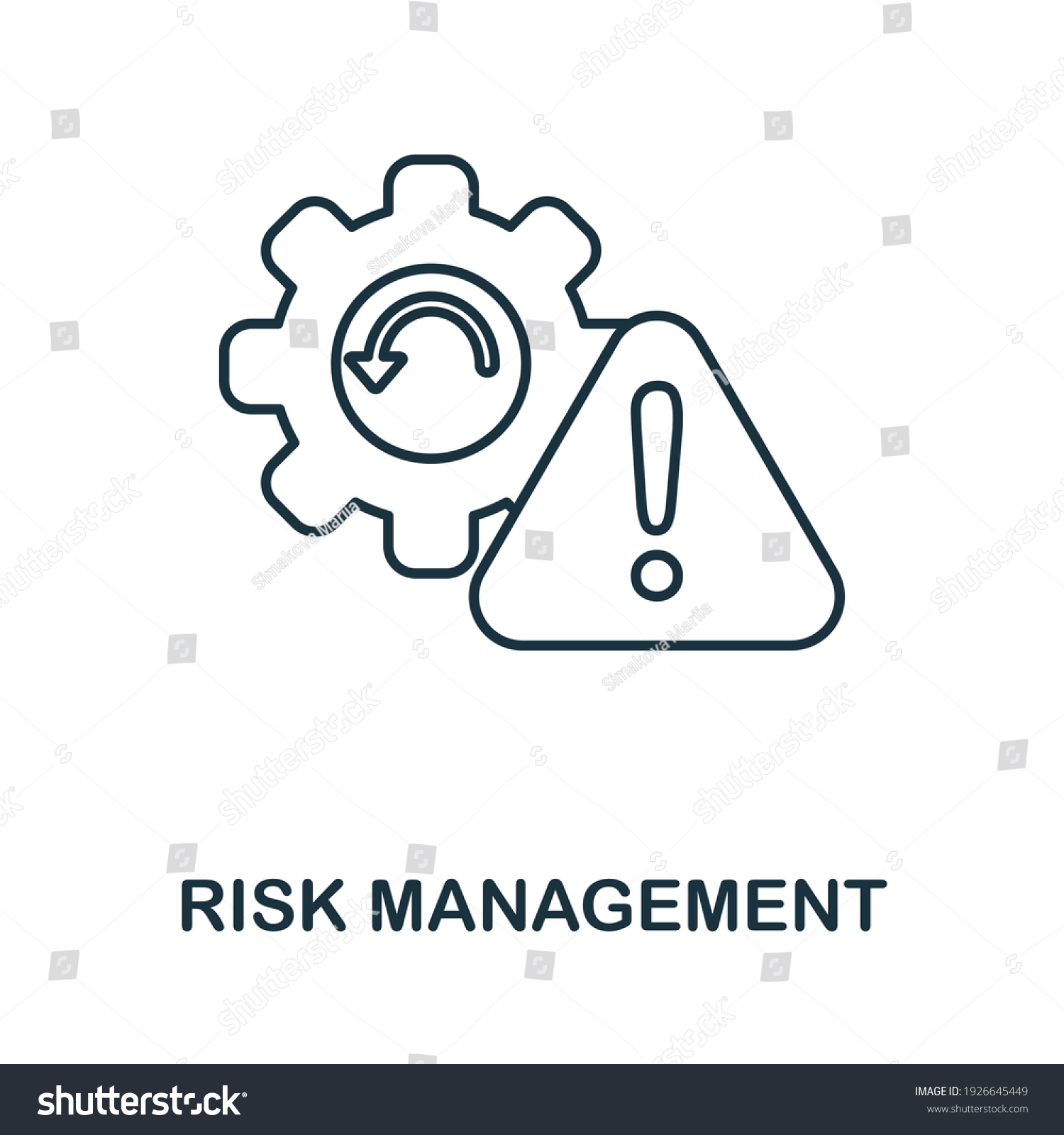 Risk Management Icon Monochrome Simple Risk Stock Vector (Royalty Free ...