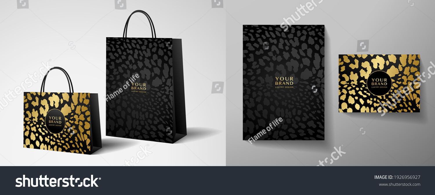 Luxury Shopping Paper Bag Design Template Stock Vector Royalty Free 1926956927 Shutterstock 6342