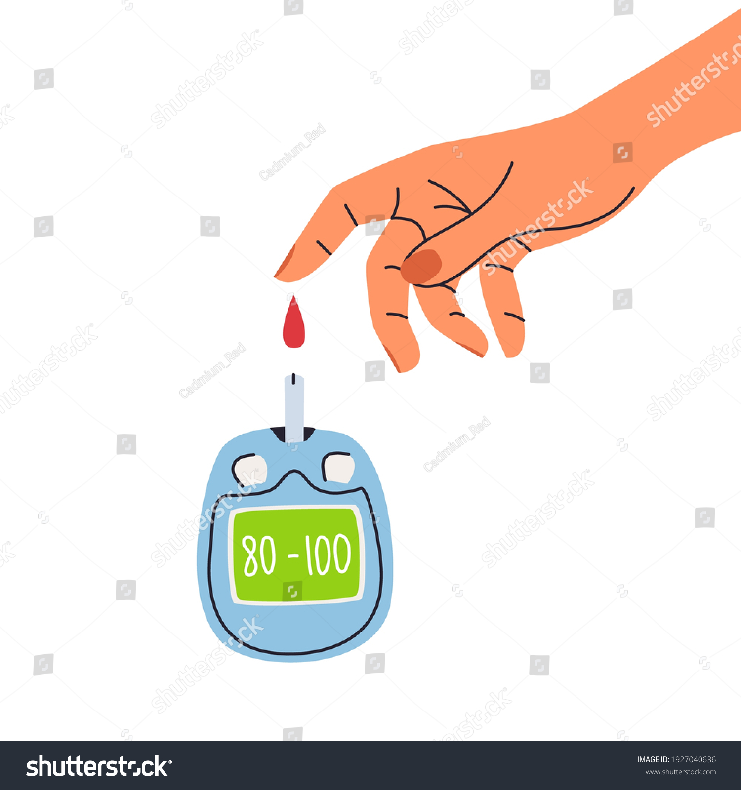 Low Good Sugar Level Flat Cartoon Stock Vector (Royalty Free ...