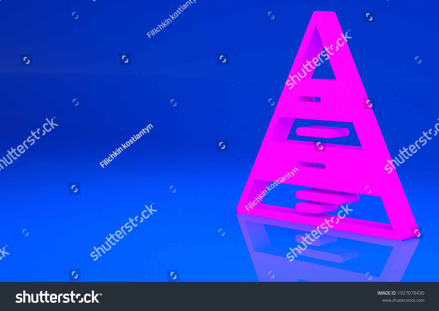 Pink Business Pyramid Chart Infographics Icon Stock Illustration ...