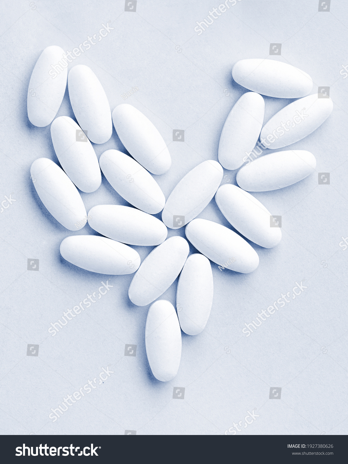 white pills background