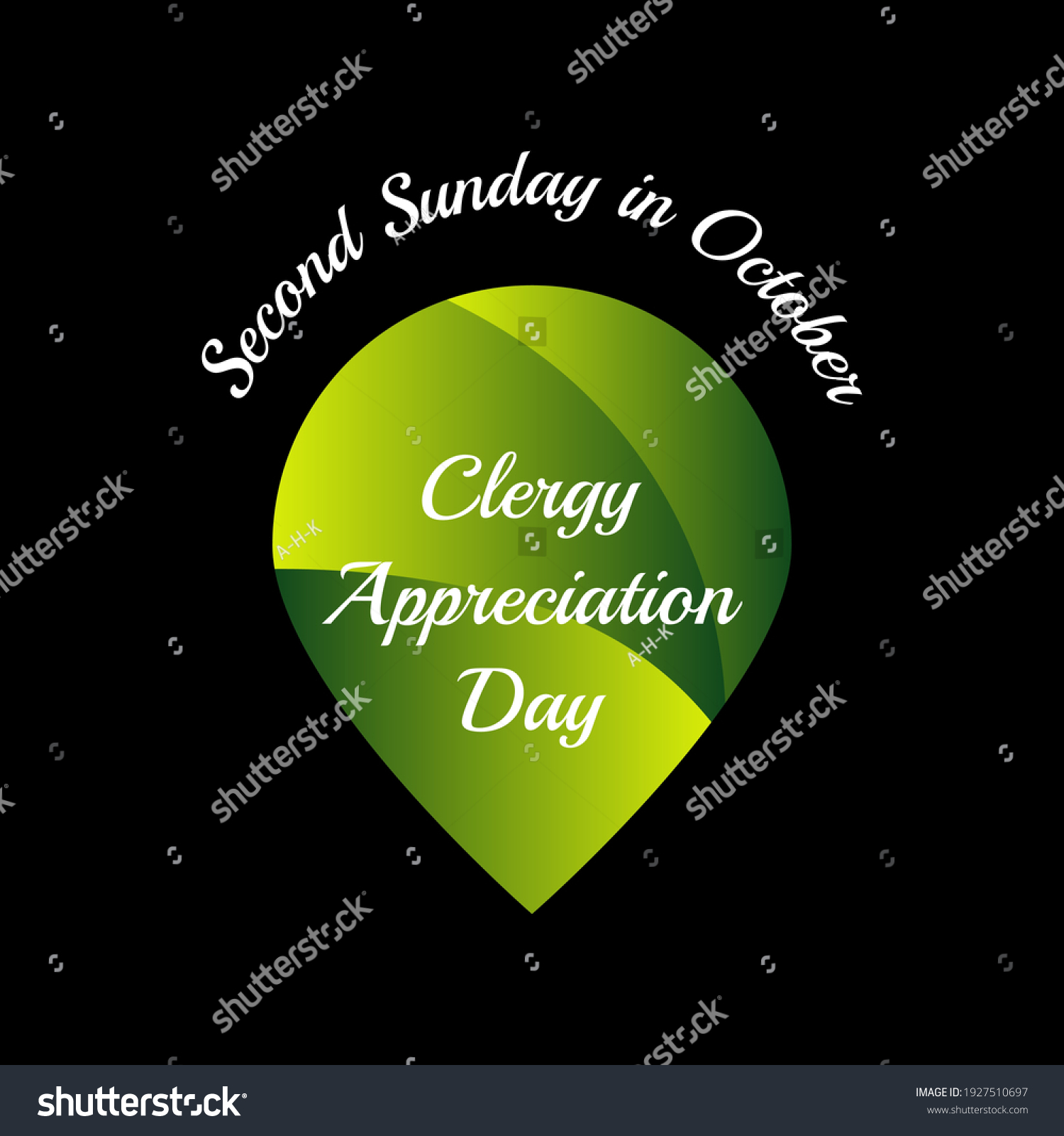 Clergy Appreciation Day Suitable Greeting Card Stock Vector (Royalty