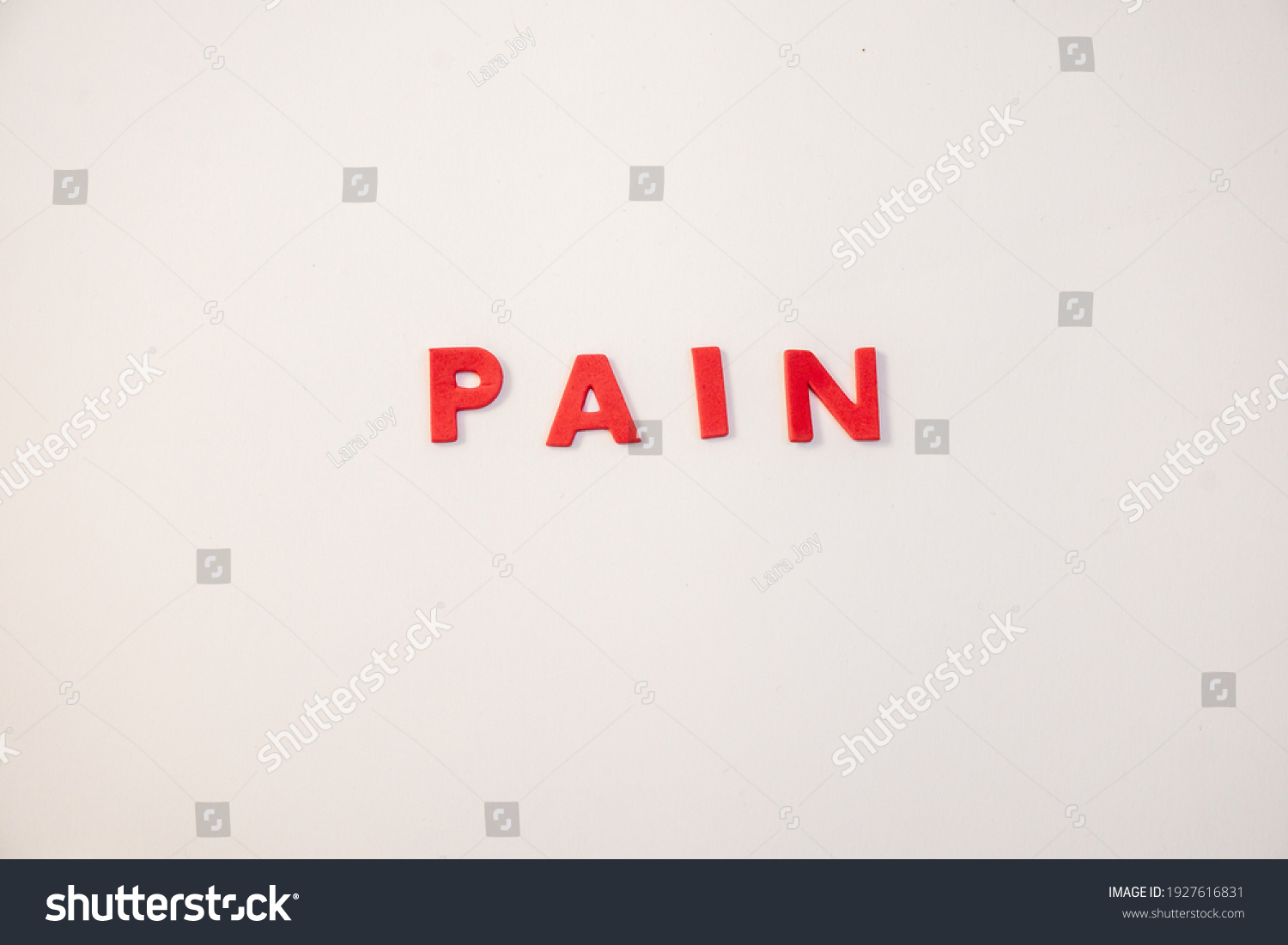 Pain Letters Text Painful Headline Medical Stock Photo 1927616831 ...