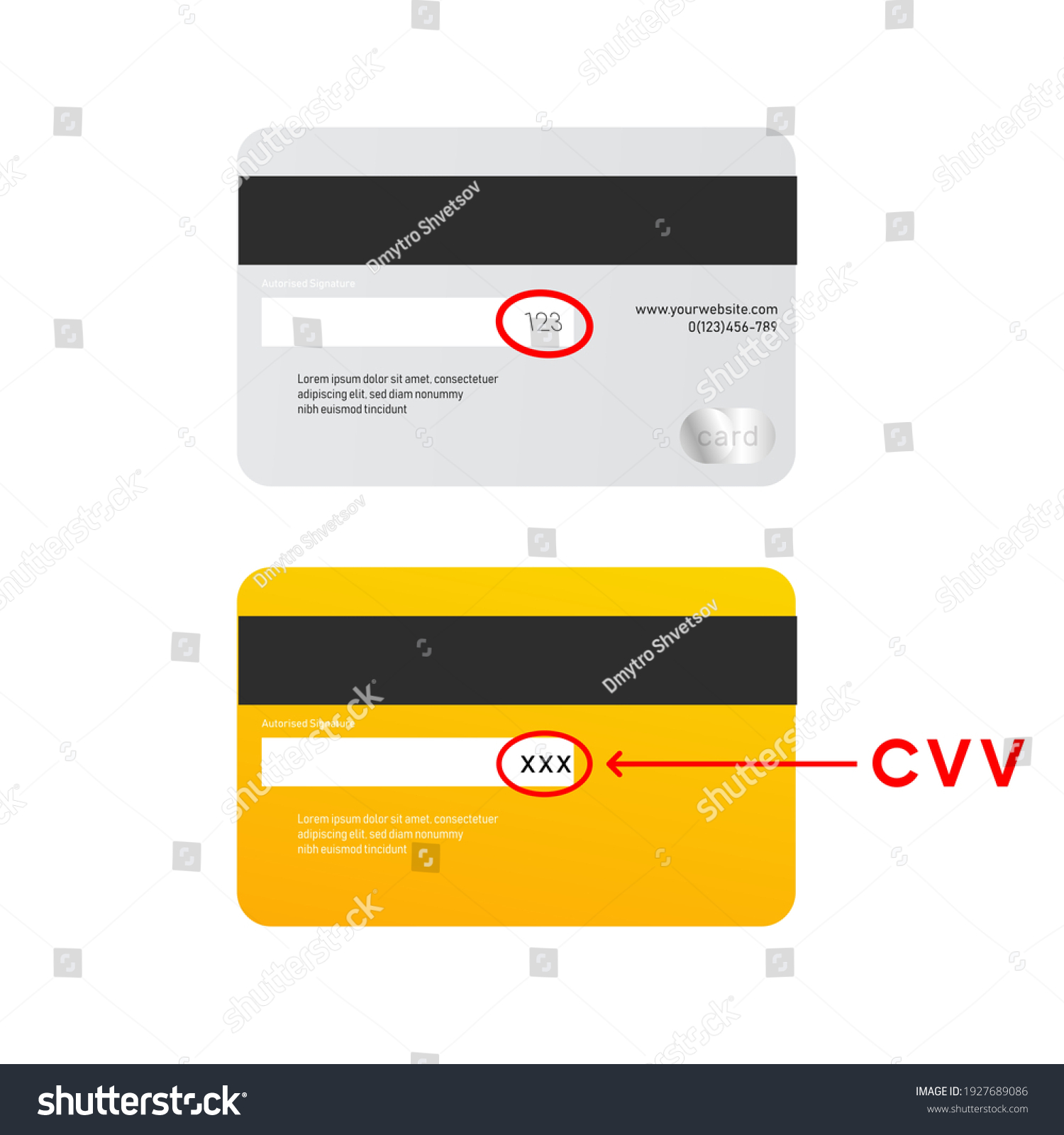 Credit Card Secure Cvv Code Online Stock Vector (Royalty Free