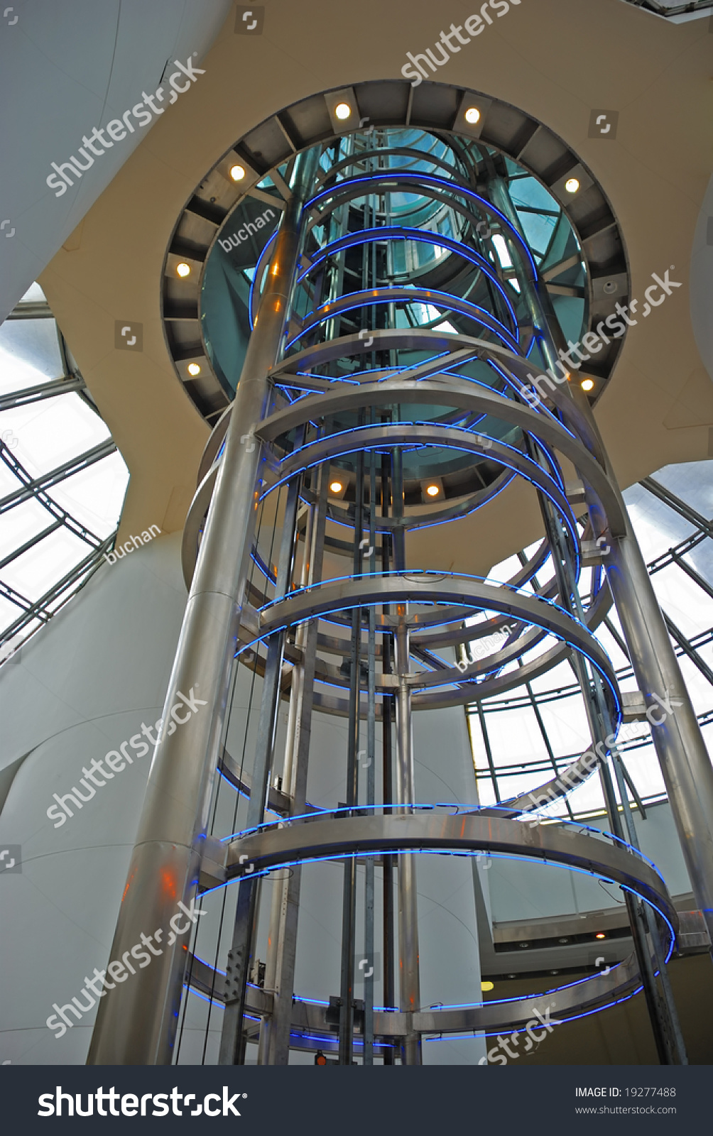 Beautiful Modern Elevator Office Building Stock Photo 19277488 ...