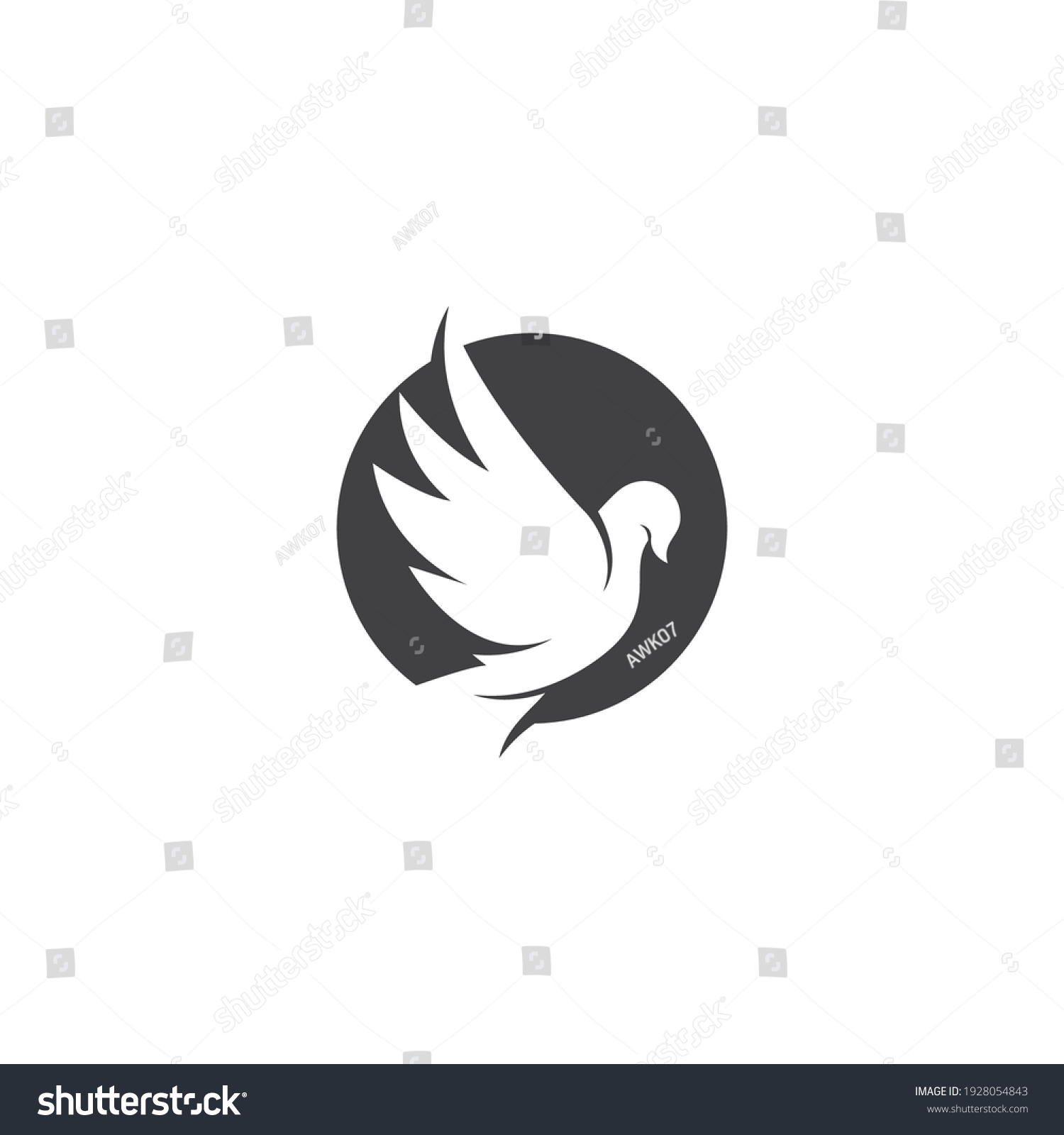 Dove Bird Logo Vector Design Stock Vector (royalty Free) 1928054843 