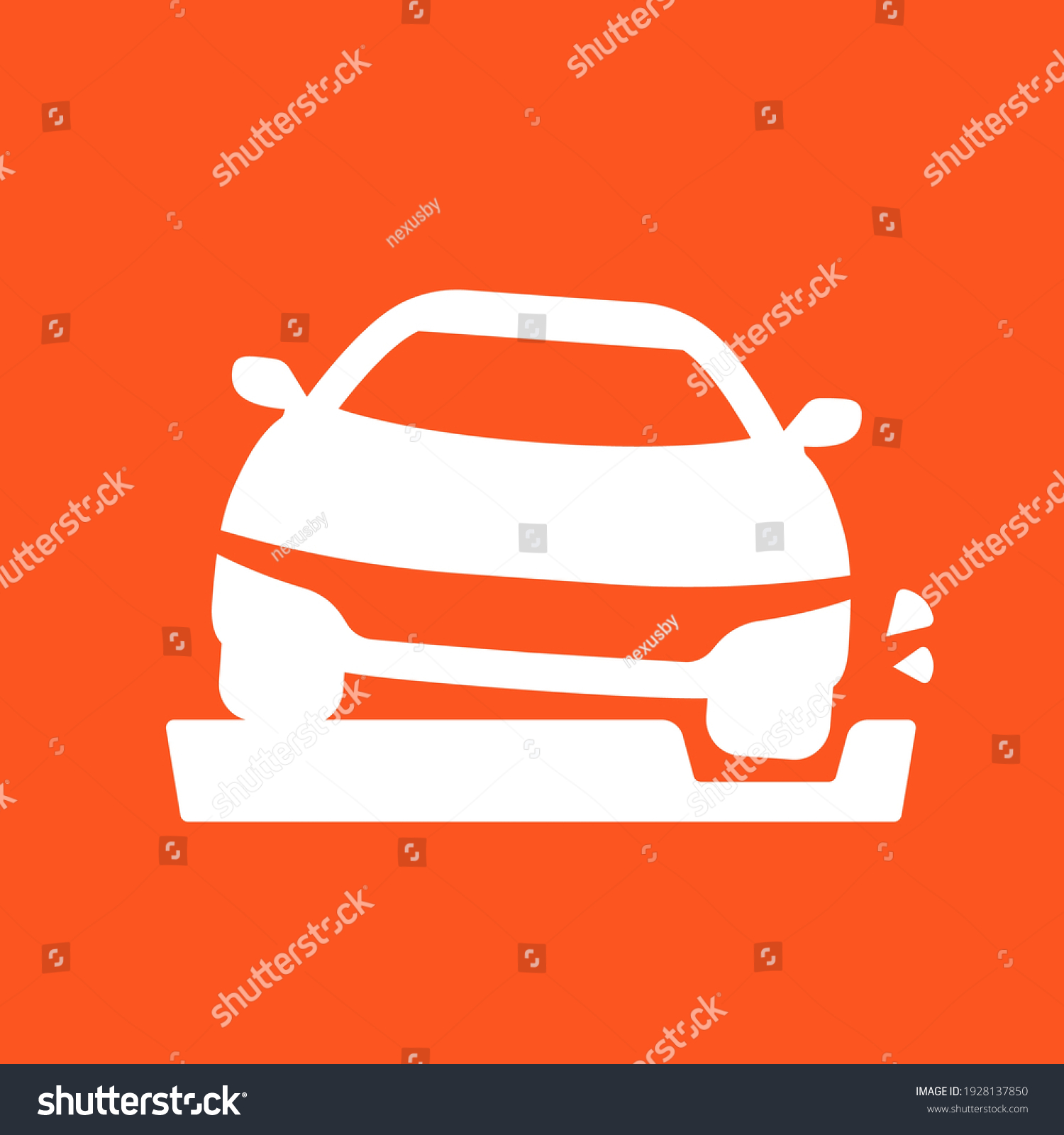 Pothole Icon Car Road Vector Stock Vector (Royalty Free) 1928137850 ...