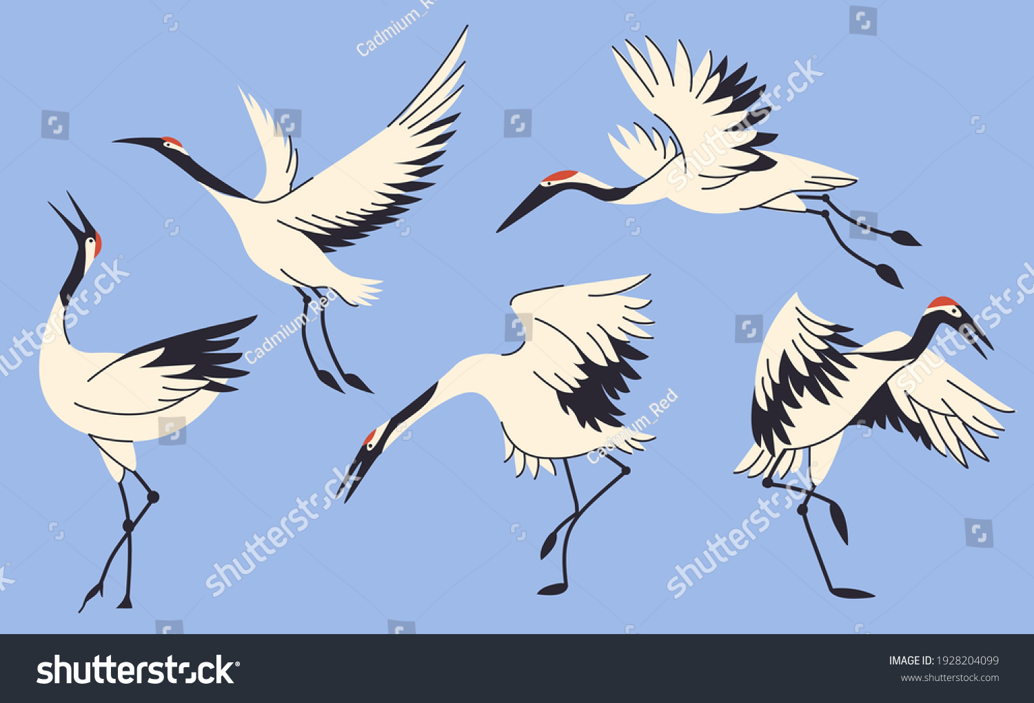 1,364 Crane Birds Element Flat Images, Stock Photos & Vectors ...