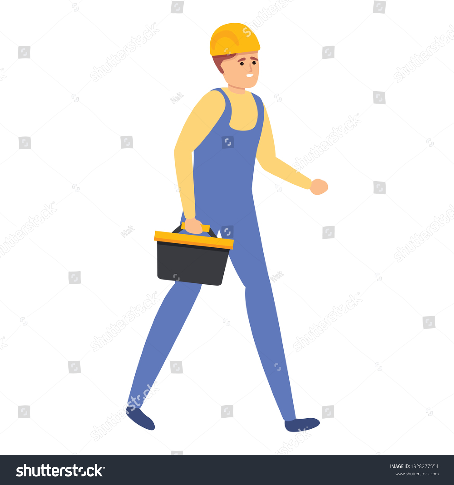 Builder Tool Box Icon Cartoon Builder Stock Vector (Royalty Free ...