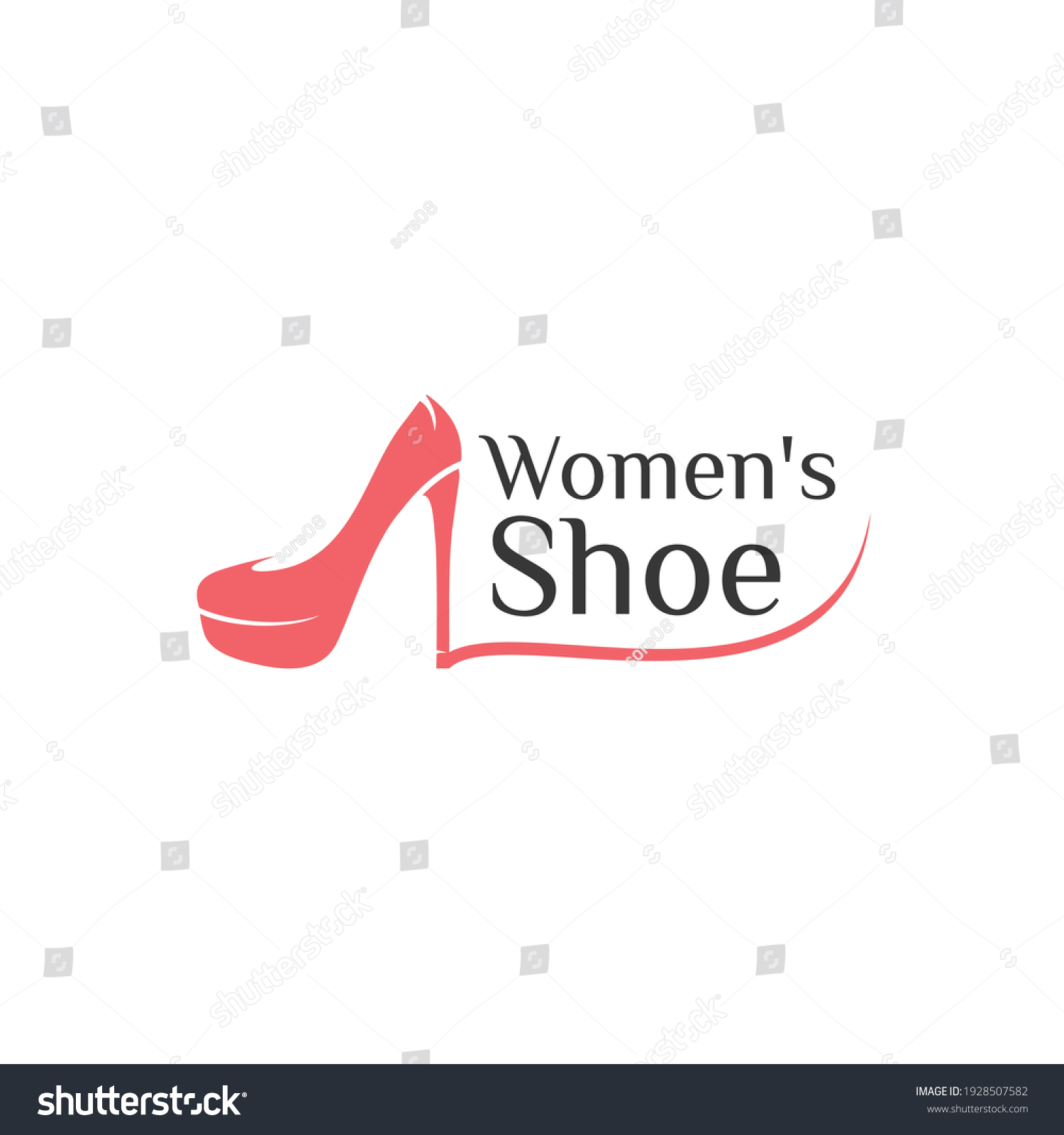 High Heels Icon Flat Logo Design Stock Vector (Royalty Free) 1928507582 ...