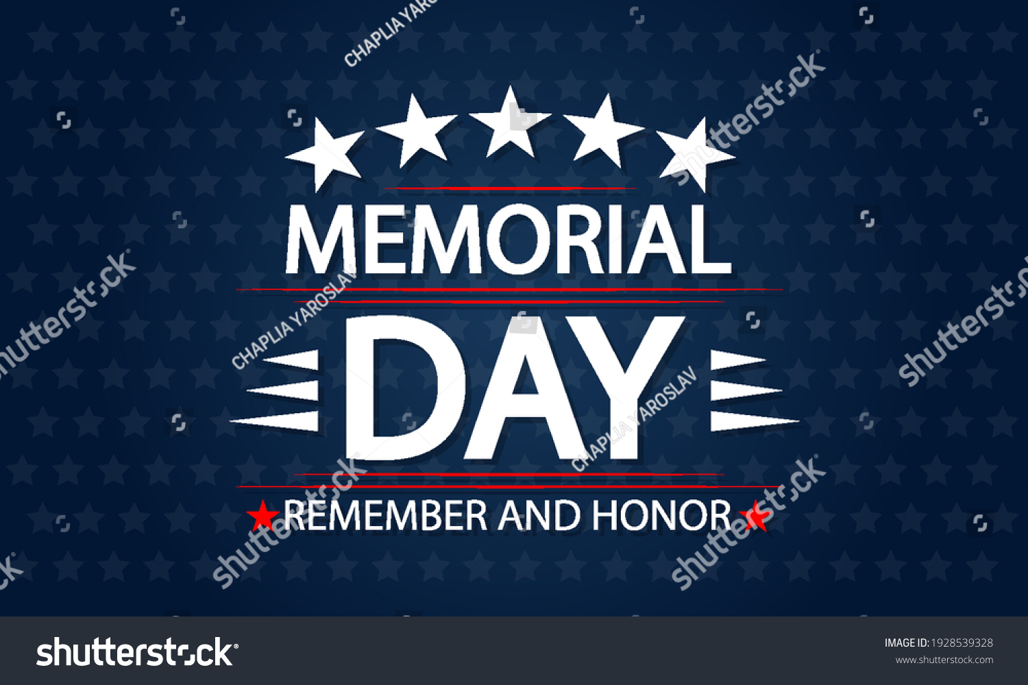 Blue Patriotic Memorial Day Background Vector Stock Vector (Royalty ...