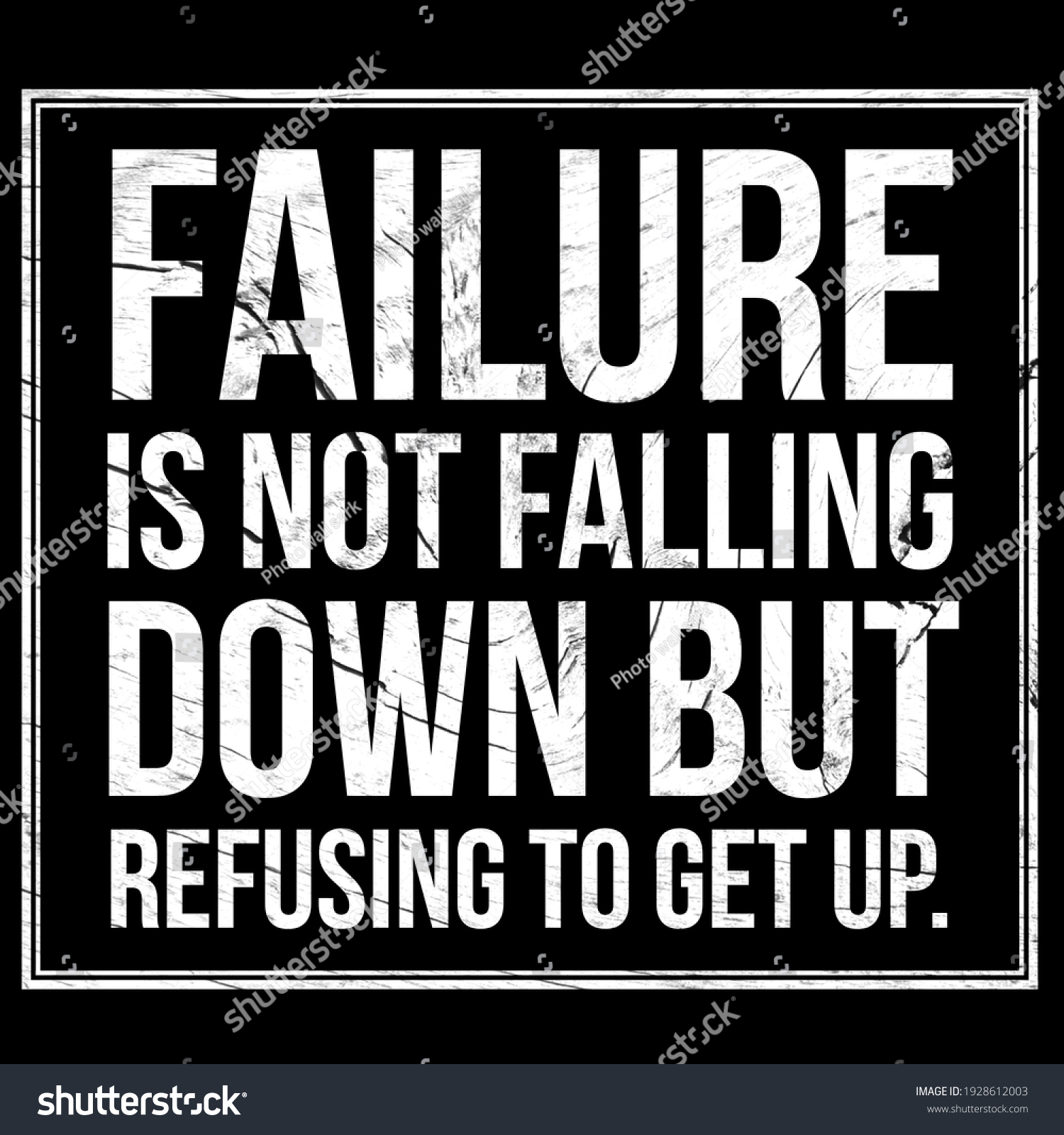 Inspirational Quotes Motivational Quotes Failure Not Stock Illustration ...