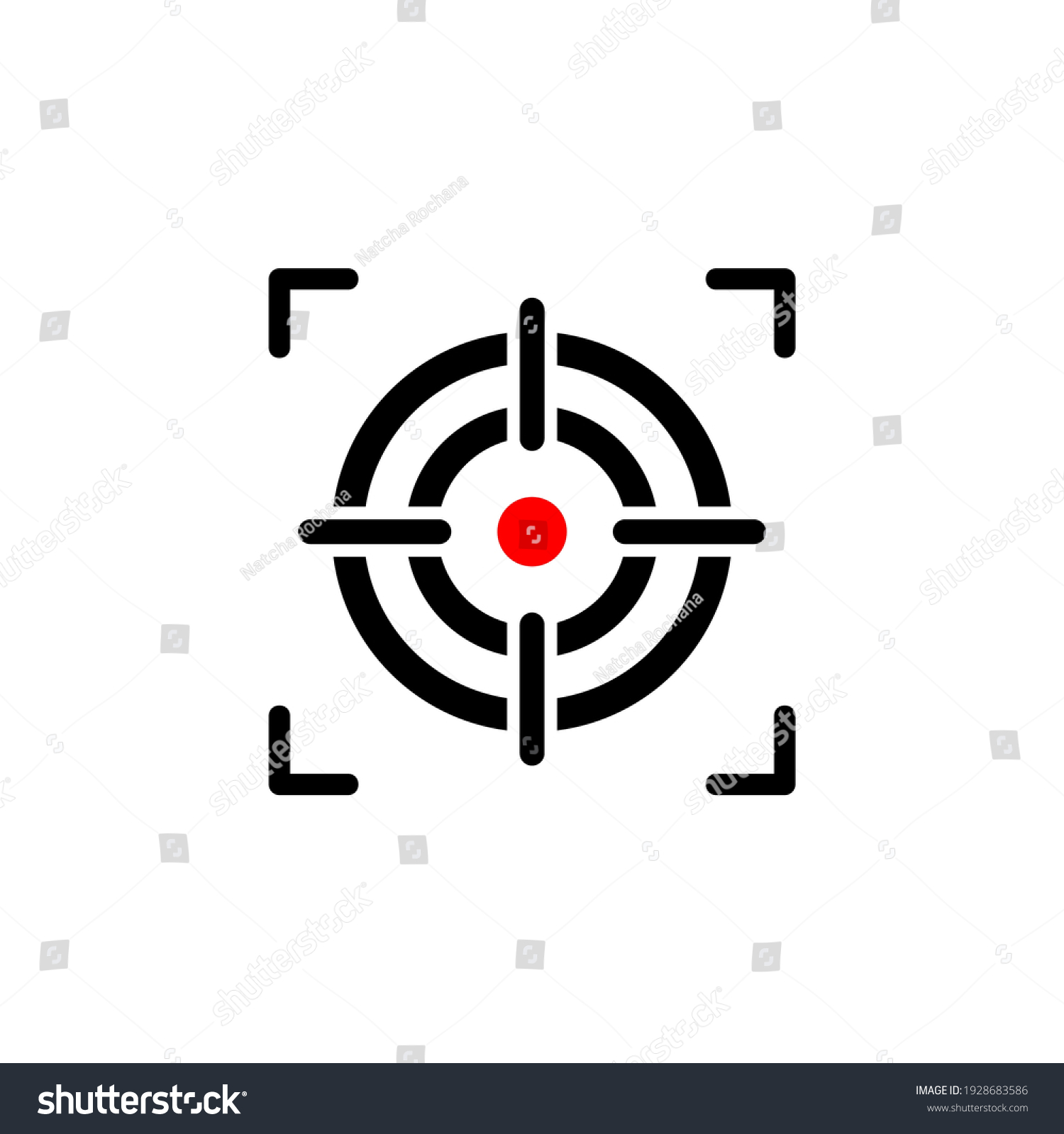 Aim Icon Vector Target Icon Symbol Stock Vector (Royalty Free ...