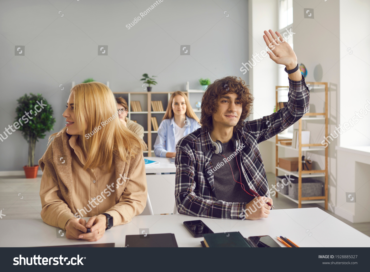 Good High School College Student Casual Stock Photo 1928885027 ...