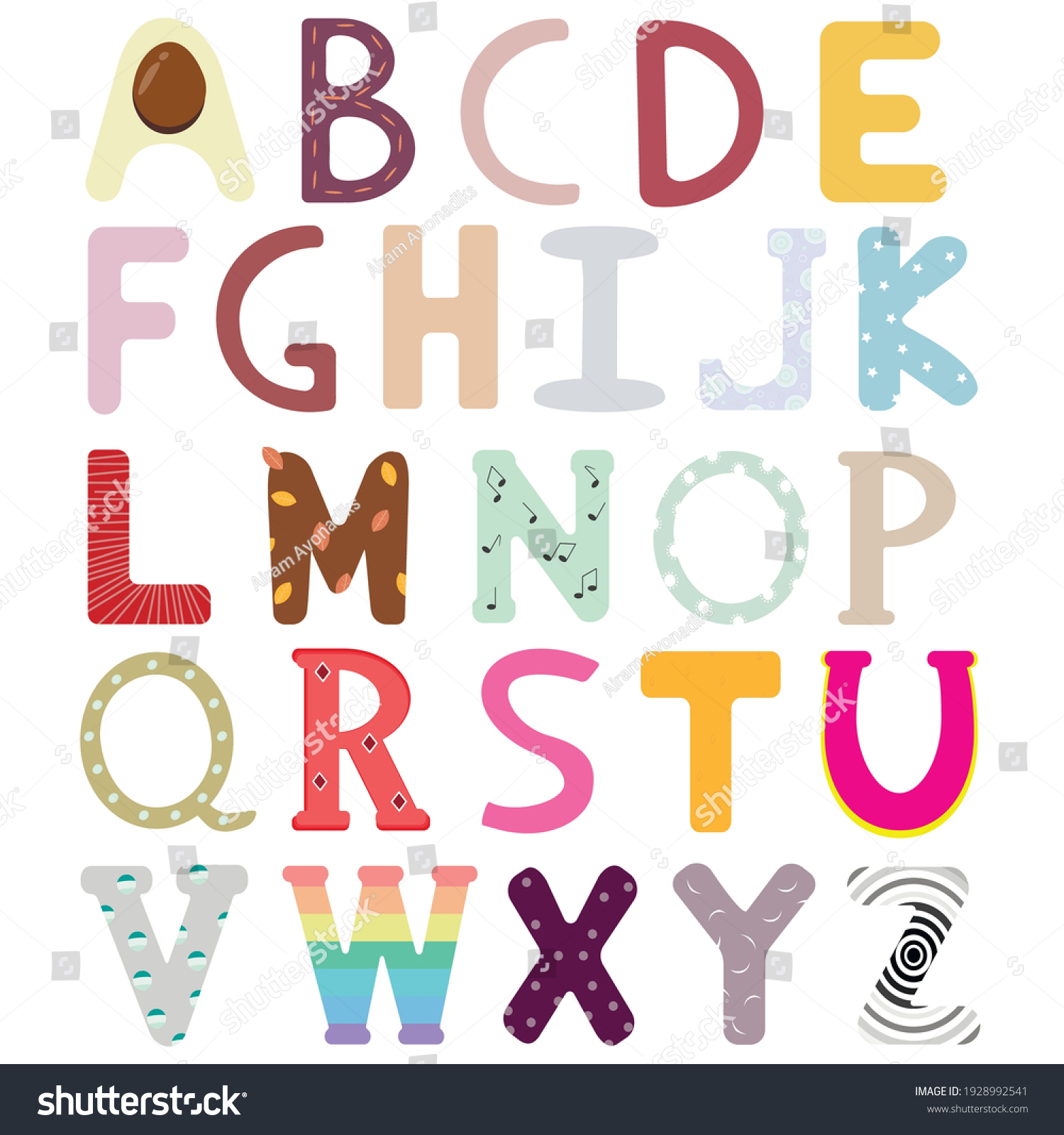 Alphabet Abc Set Letters Symbols Icon Stock Vector (Royalty Free ...