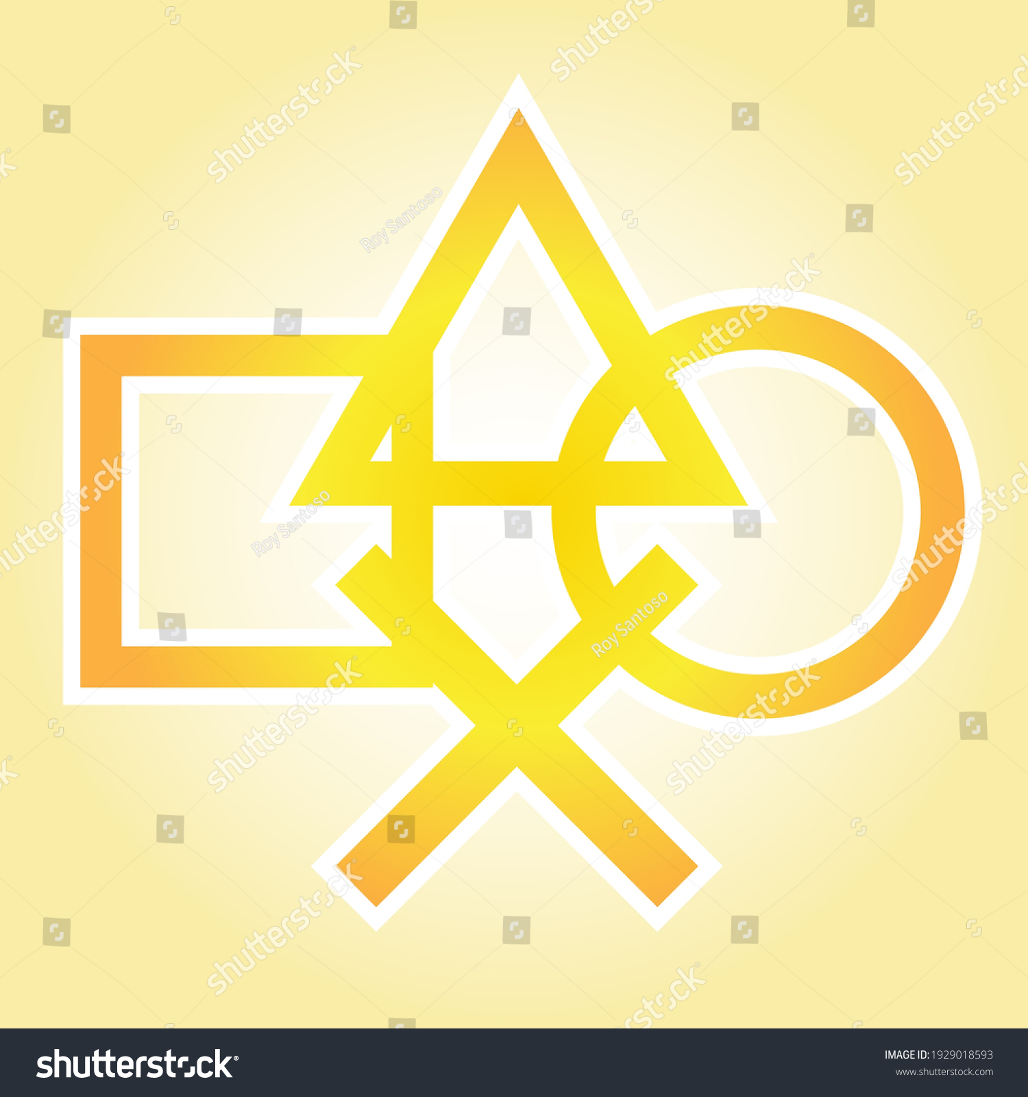 Simple Logo Shape Triangle Circle Cross Stock Vector (Royalty Free ...