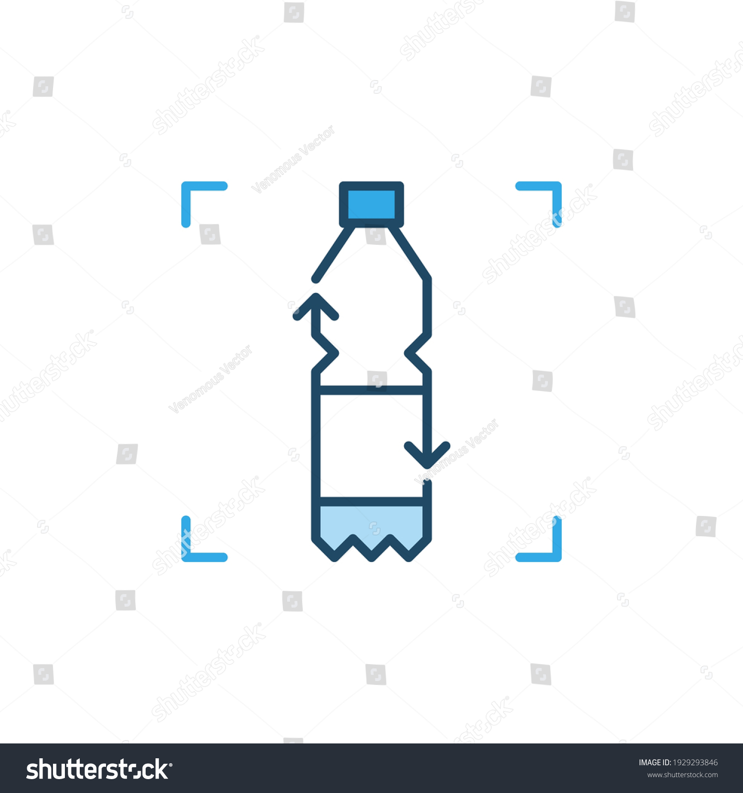 Plastic Bottle Recycling Vector Concept Colored Stock Vector (Royalty ...