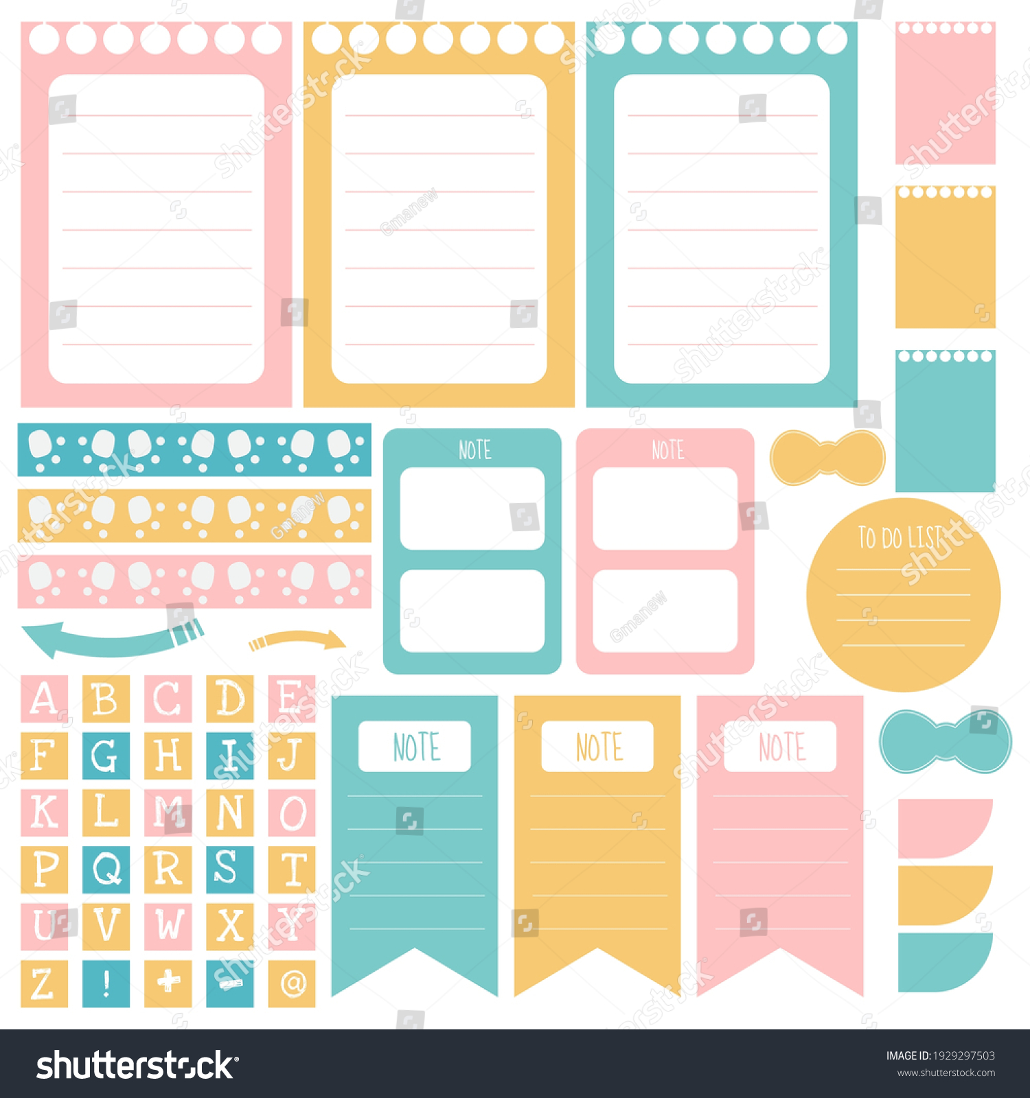 Cute Paper Note Printable Do List Stock Vector (Royalty Free ...