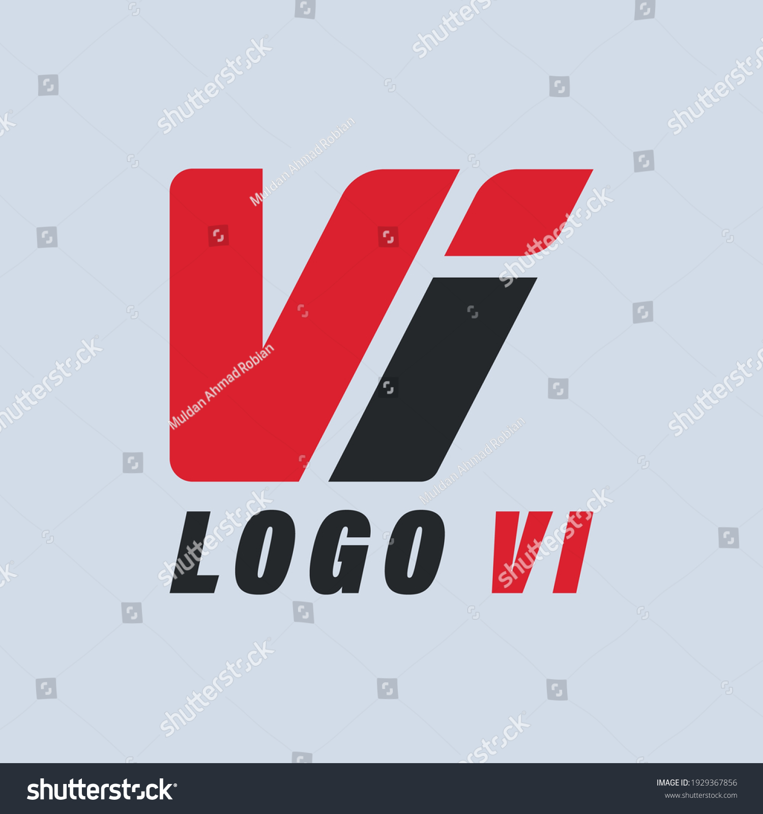 Vi Logo Alphabet Logo Design Black Stock Vector (royalty Free 