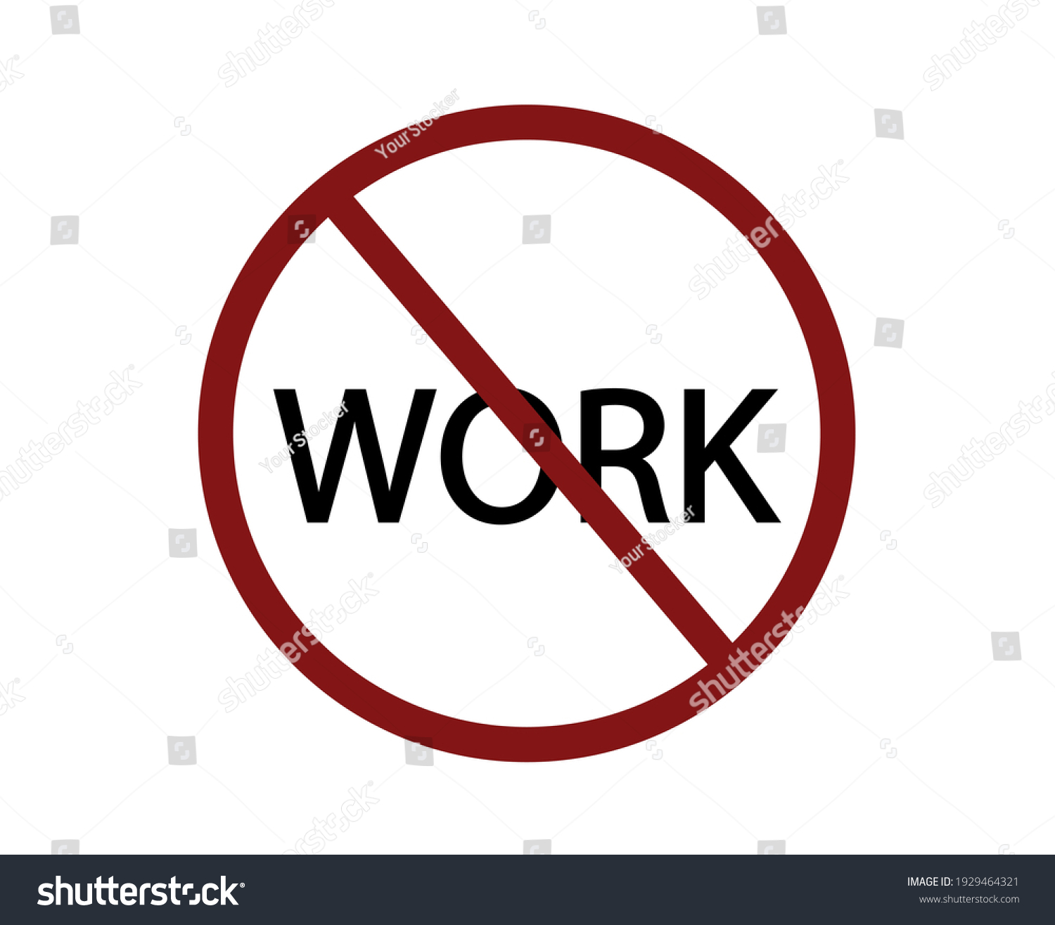 Stop Work Vector Icon Editable Stroke Stock Vector (Royalty Free ...