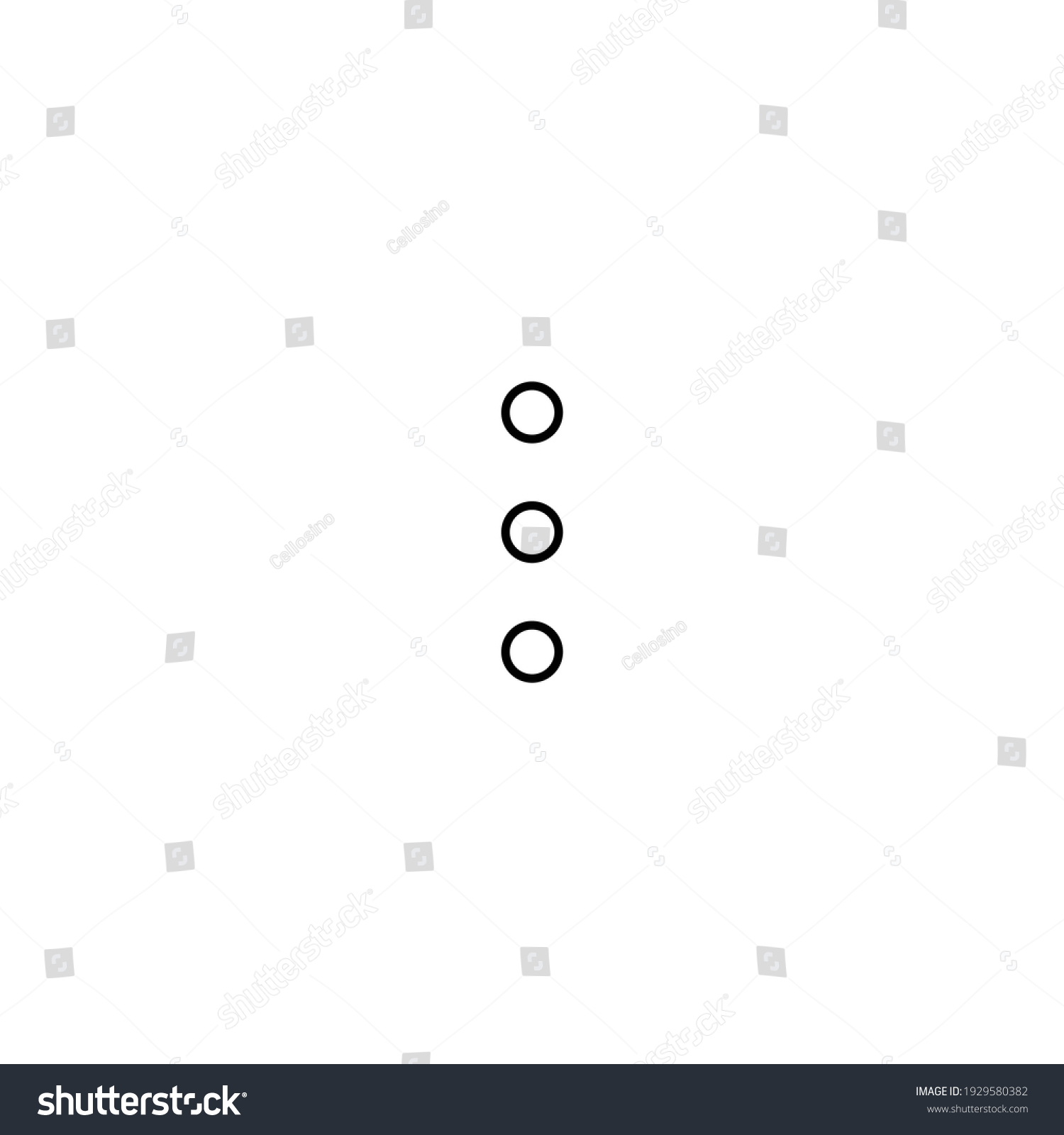 3 Circle Vertical Line Art Vector Stock Vector Royalty Free