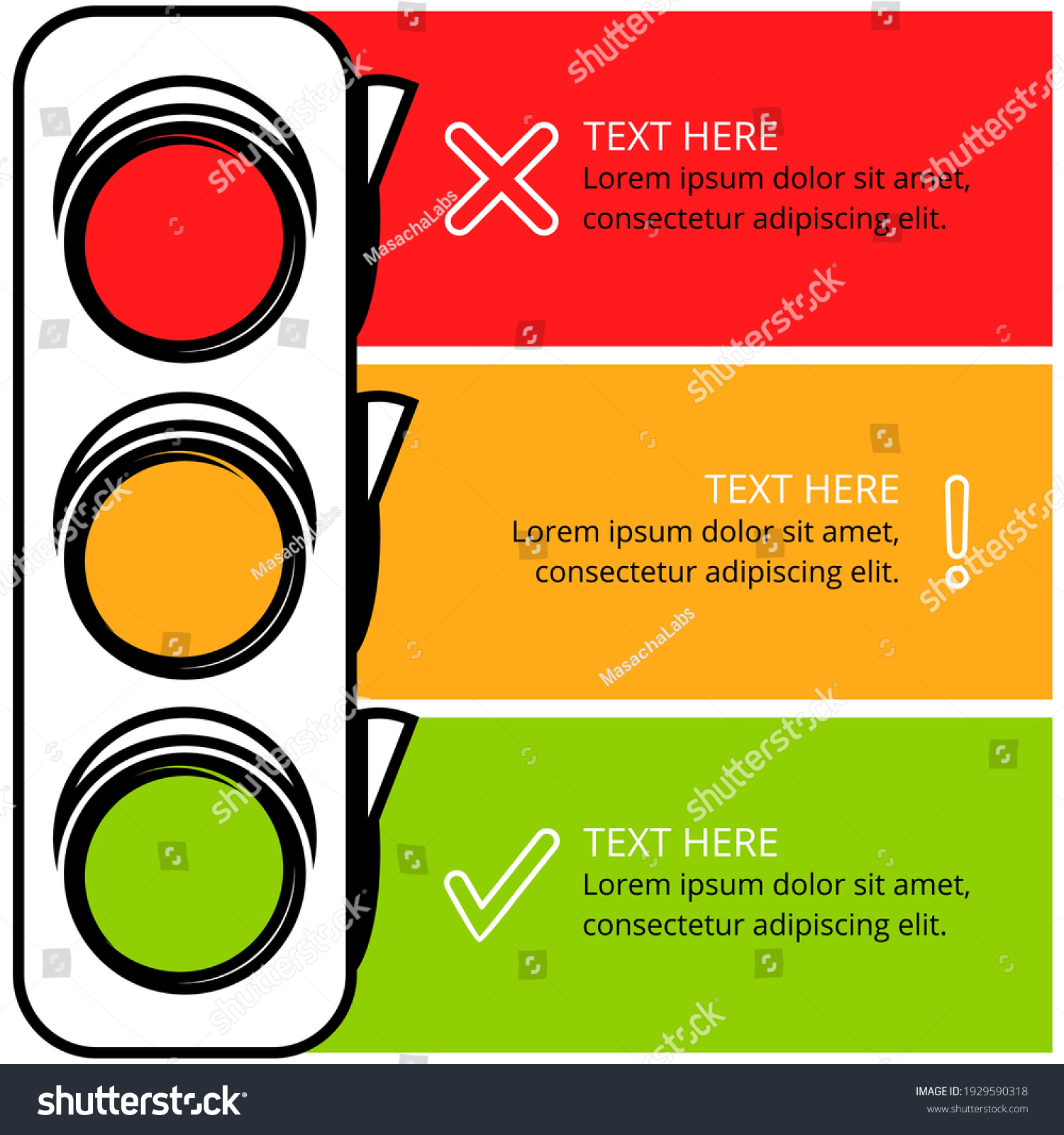 Infographic Traffic Light Sign Line Art Stock Vector (Royalty Free ...