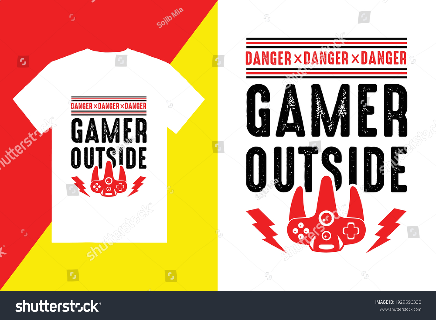 danger-gaming-mode-outside-tshirt-design-stock-vector-royalty-free