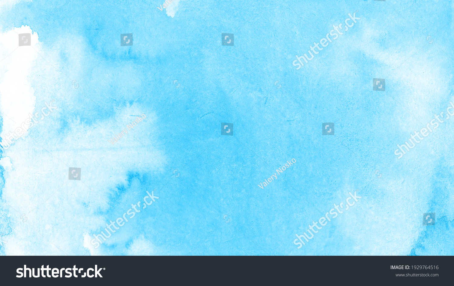 Blue Sky Watercolor Background Texture Stock Illustration 1929764516 