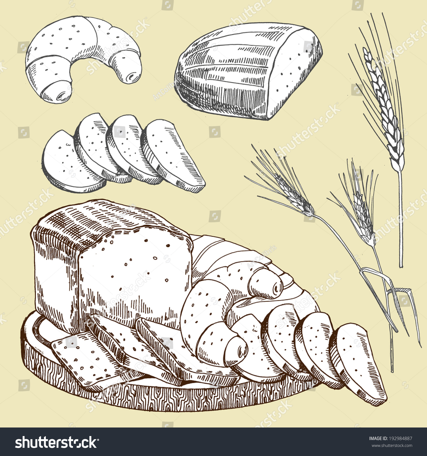 Горячий хлеб рисунок