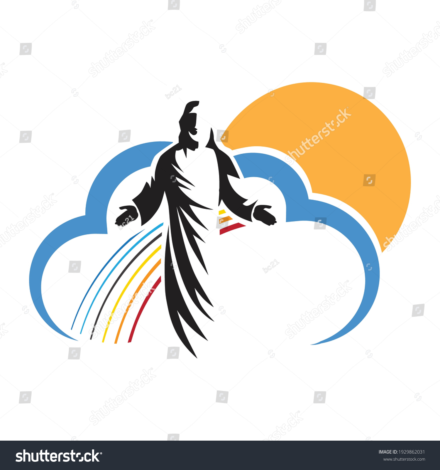 Jesus Christ Son God Vector Stock Vector (Royalty Free) 1929862031 ...