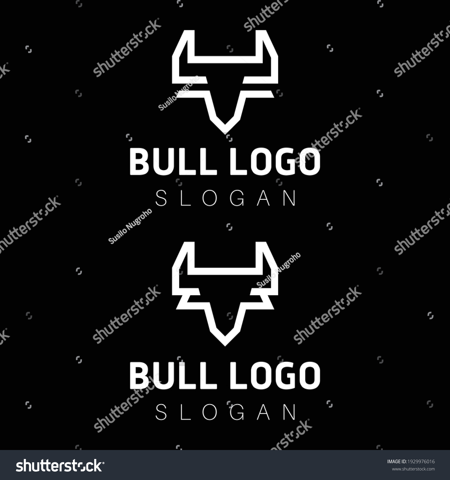 Bull Cow Angus Cow Head Icon Stock Vector (Royalty Free) 1929976016 ...