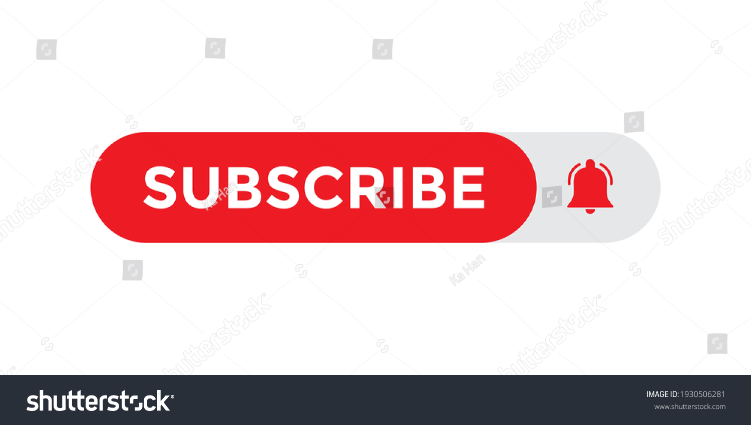 Red Subscribe Button Icon Vector Channel Stock Vector (Royalty Free ...