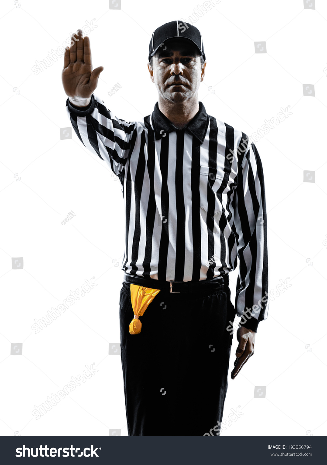 American Football Referee Gestures Silhouette On Stock Photo 193056794 ...