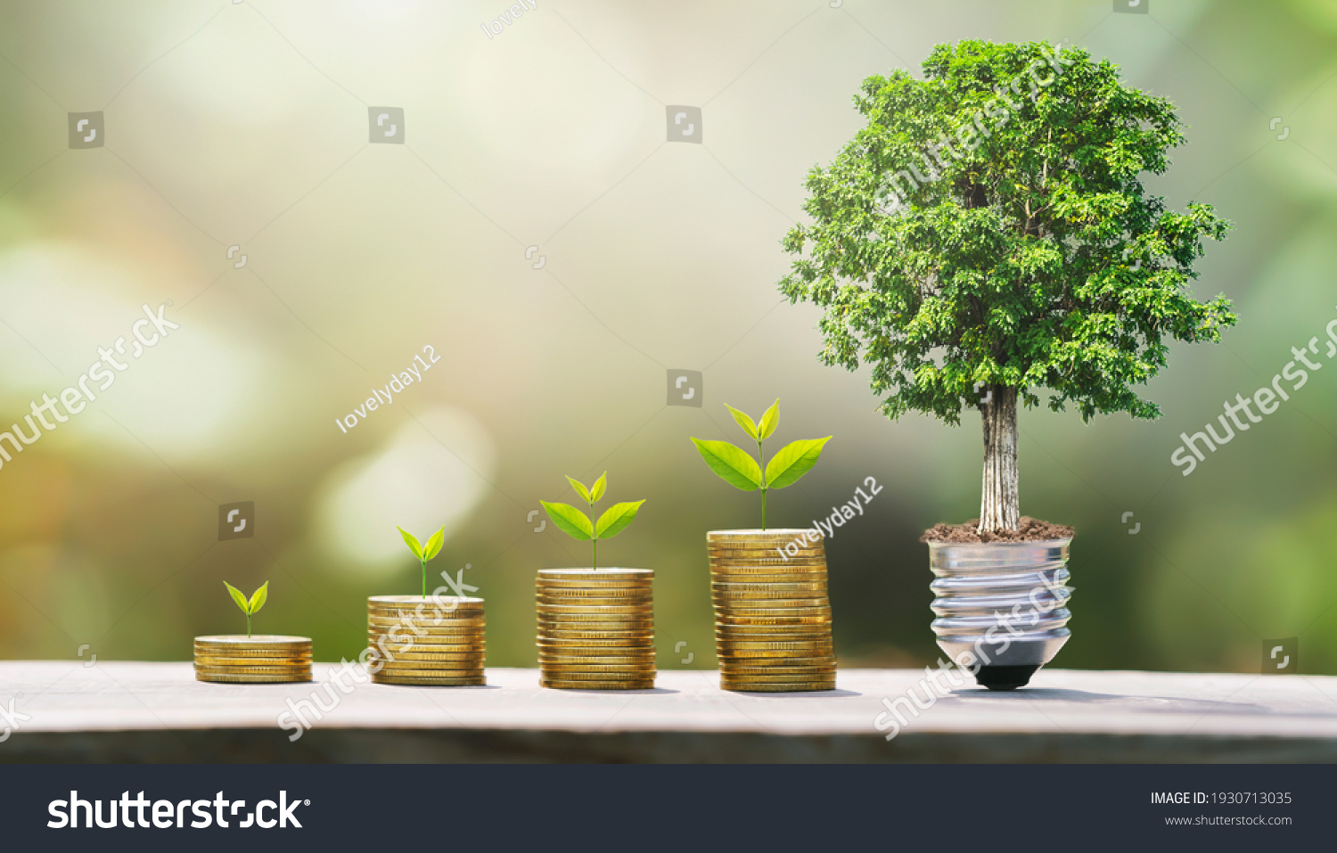 Idea Money Growing Step Tree Concept Stock Photo 1930713035 Shutterstock