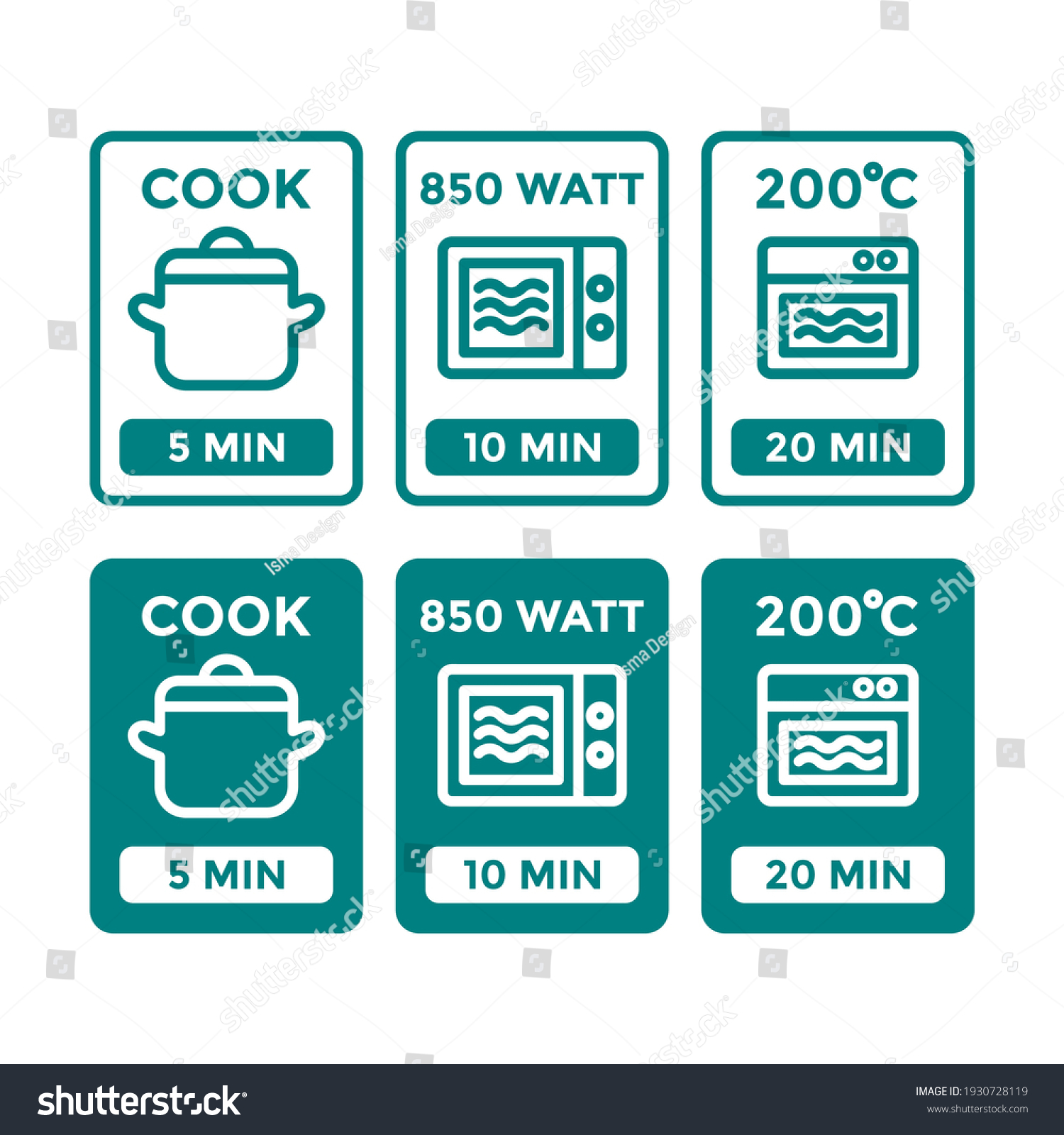 Cook Duration Vector Icon Logo Template Stock Vector (Royalty Free ...