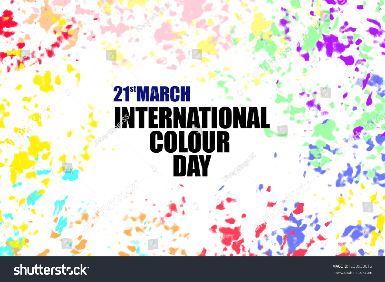 International Colour Day Text Colorful Background Stock Illustration ...