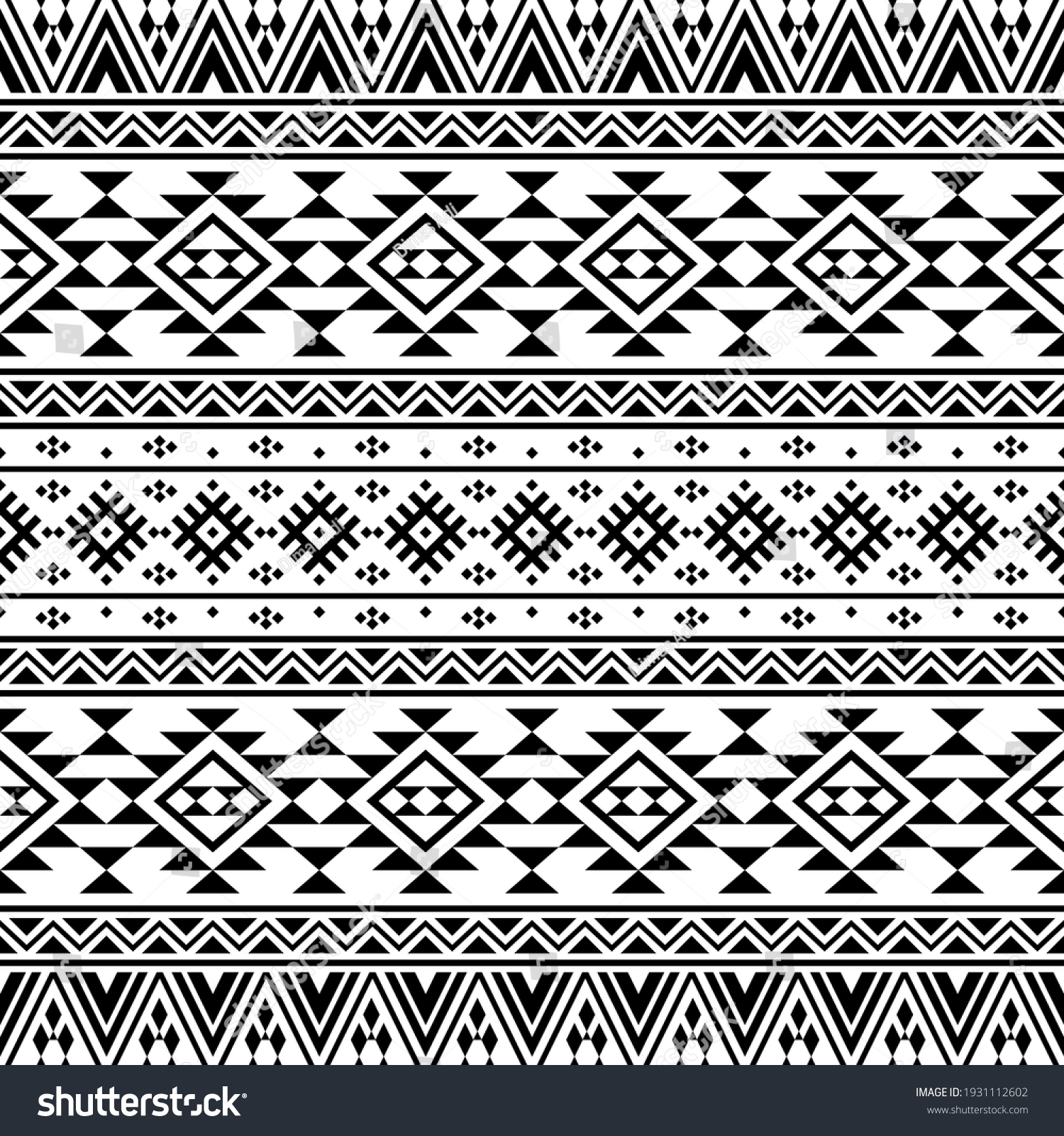 Aztec Seamless Ethnic Pattern Texture Background Stock Vector (Royalty ...