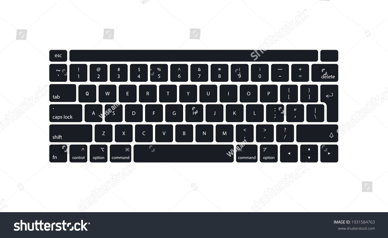 Keyboard Computer Laptop Modern Key Buttons Stock Vector (Royalty Free ...