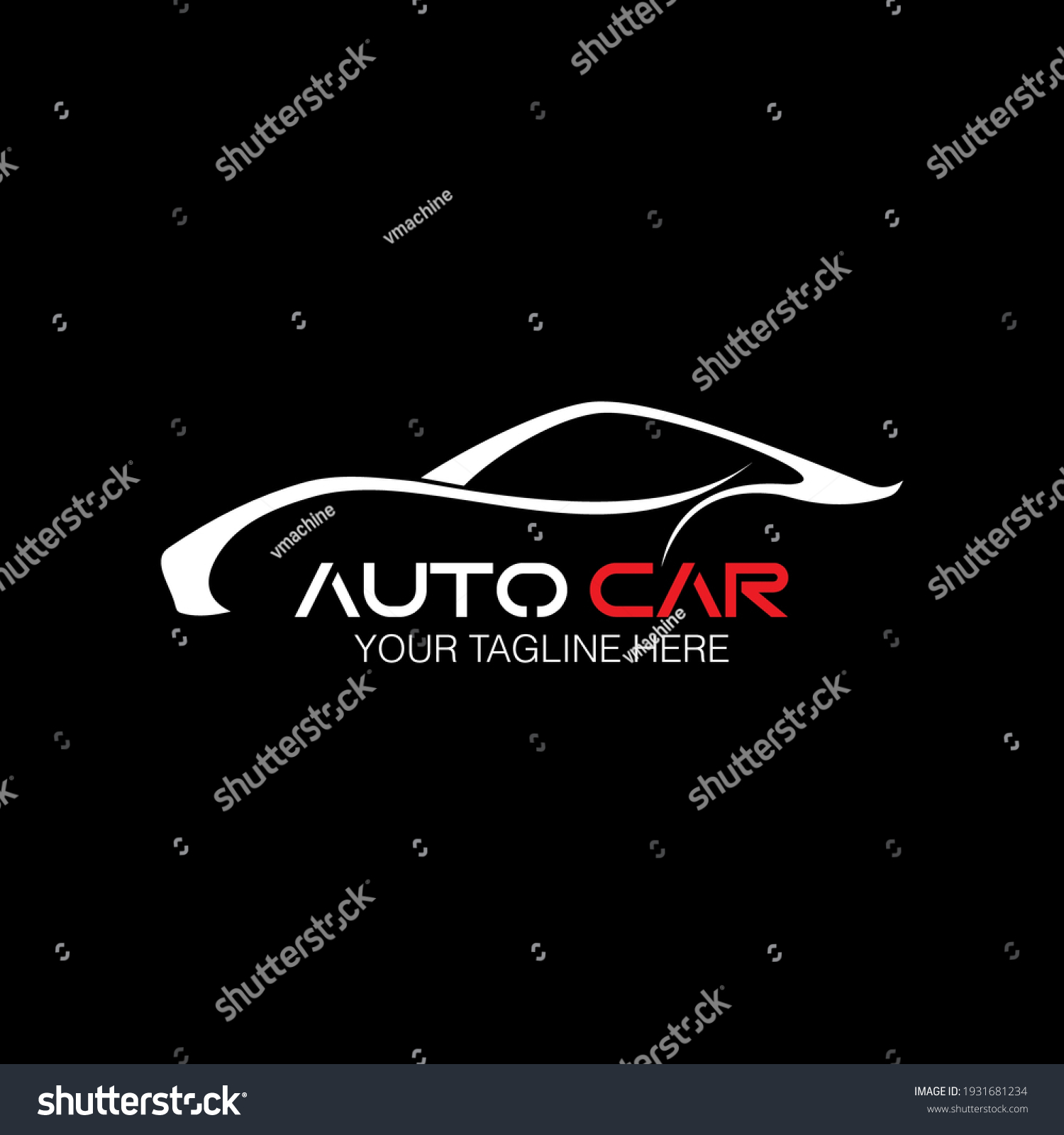 Auto Car Black White Vector Logo Stock Vector (royalty Free) 1931681234 