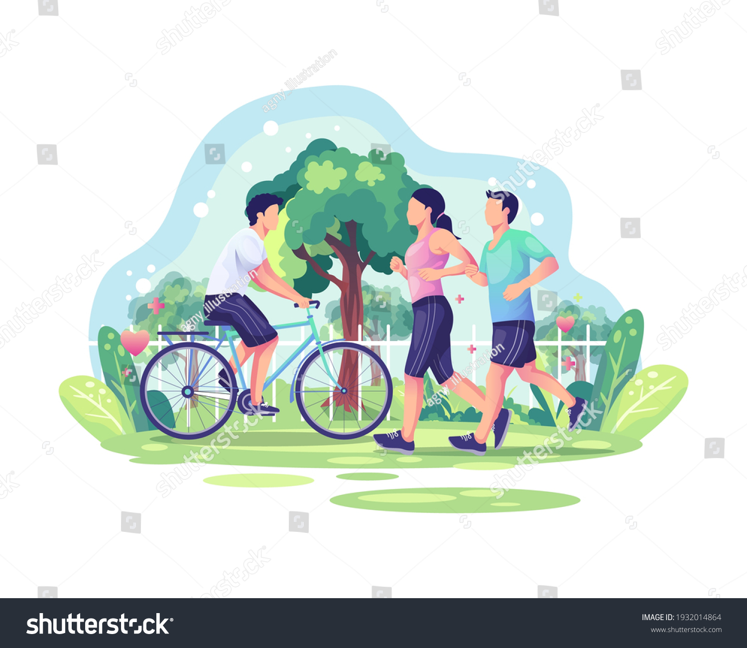 World Health Day Illustration Concept Couple Stock Vector (Royalty Free ...