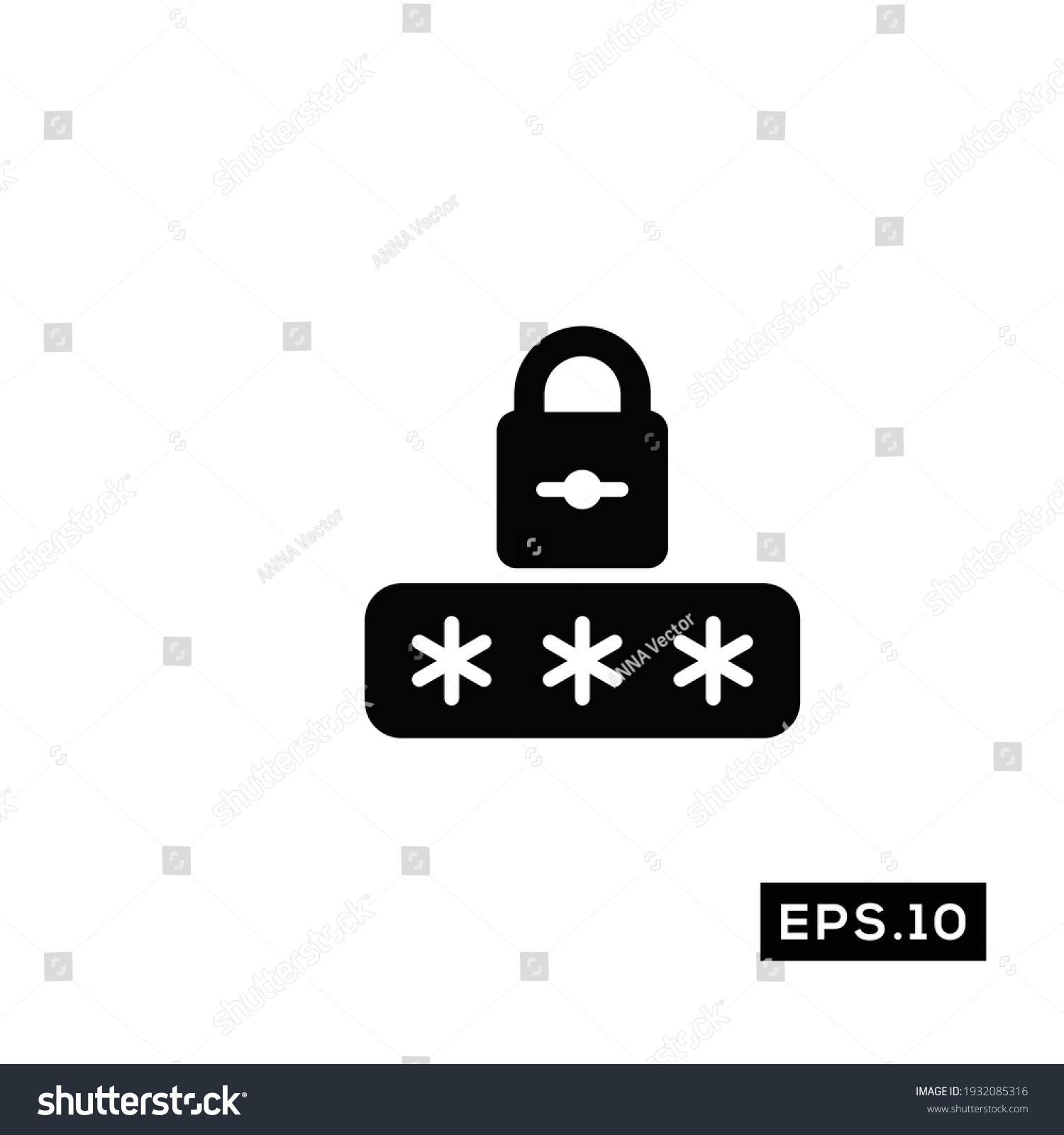 password icon vector