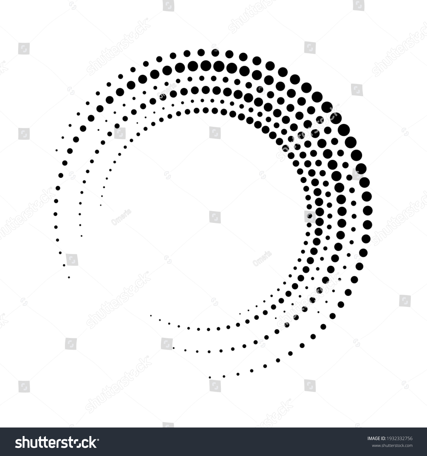 Circular Dot Frame Circle Border Effect Stock Vector (Royalty Free ...