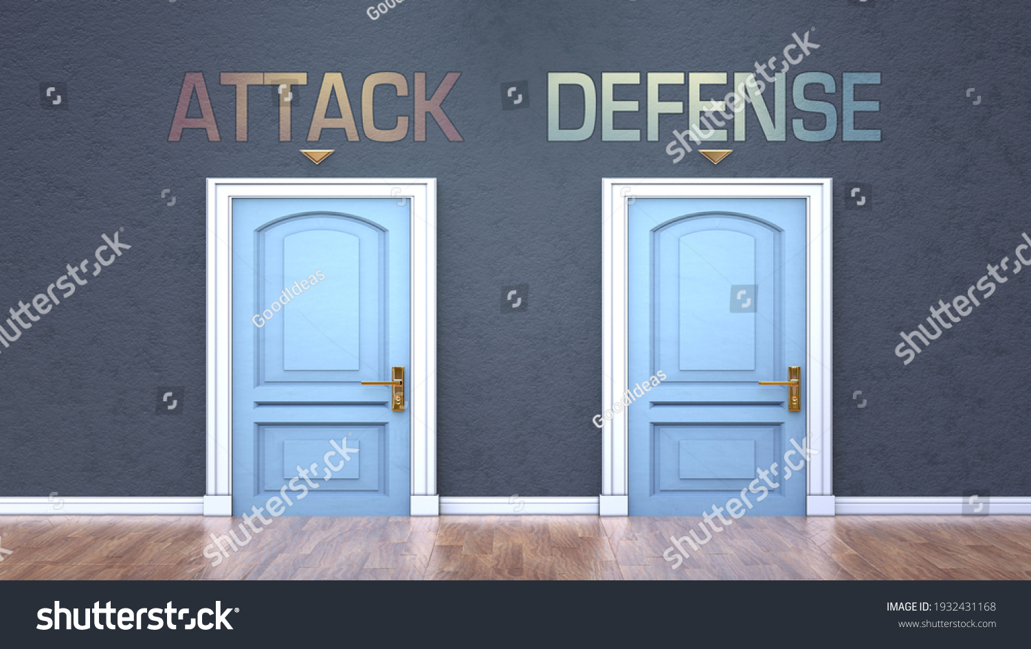 attack-defense-choice-pictured-words-attack-stock-illustration