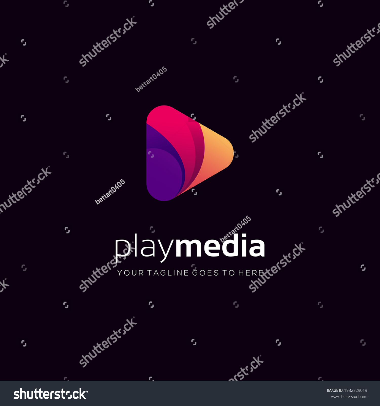 Play Button Media Logo Icon Media Stock Vector (Royalty Free ...