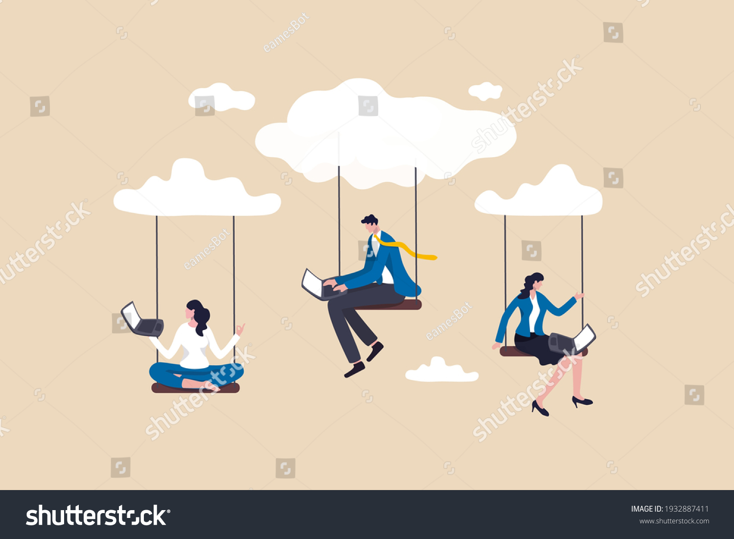 Cloud Computing Remote Work On Company Stock Vector Royalty Free 1932887411 Shutterstock Cloud Computing Remote Work On Company Stock Vector Royalty Free 1932887411 Shutterstock