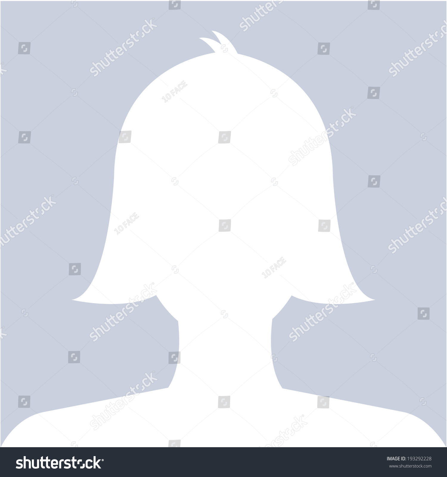 Female Profile Avatar Icon White On Stock Vector (Royalty Free ...